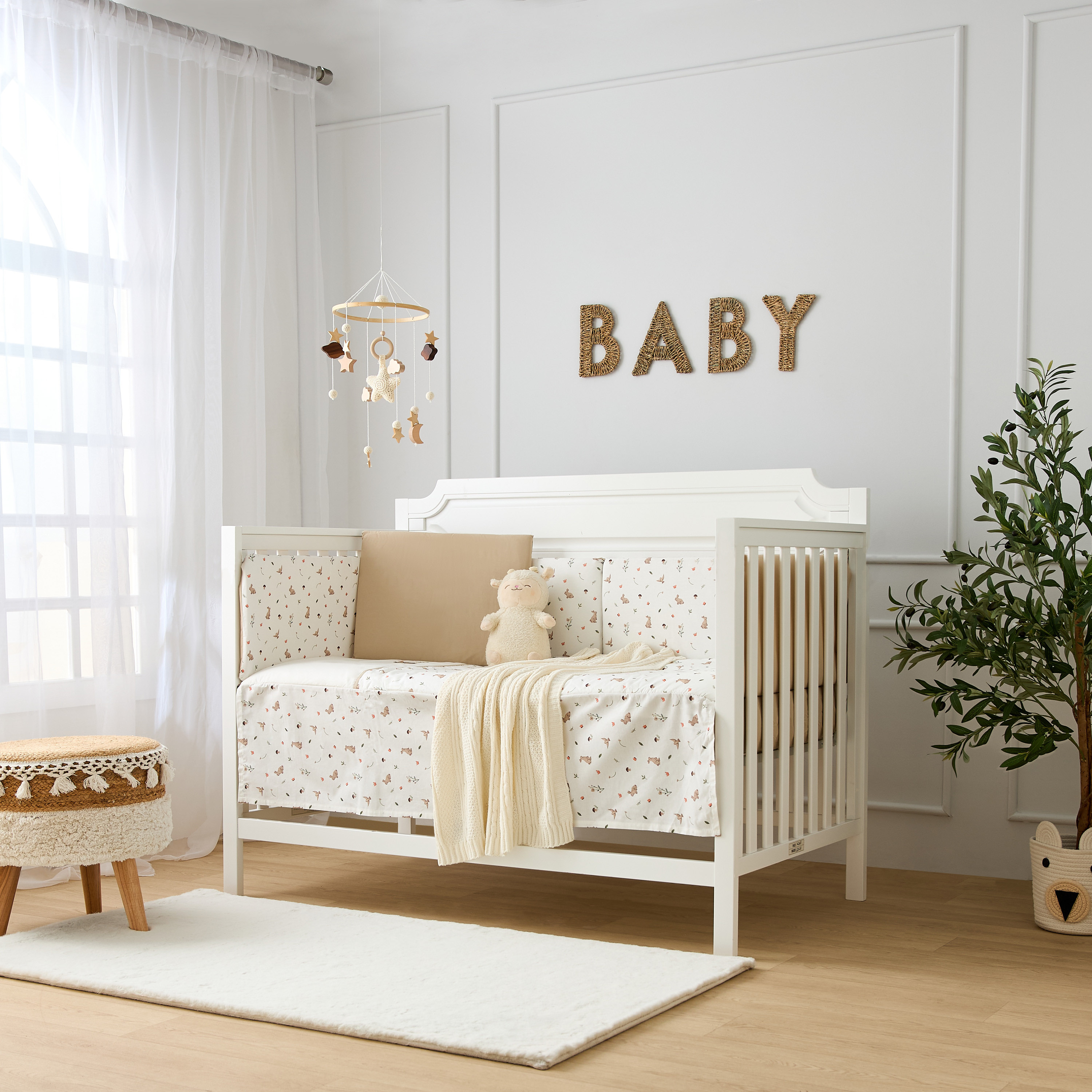 طقم مفروشات 5 قطع بطبعات من فونا بيبي - 70x130 سم-baby-nursery-babybedding-image-12