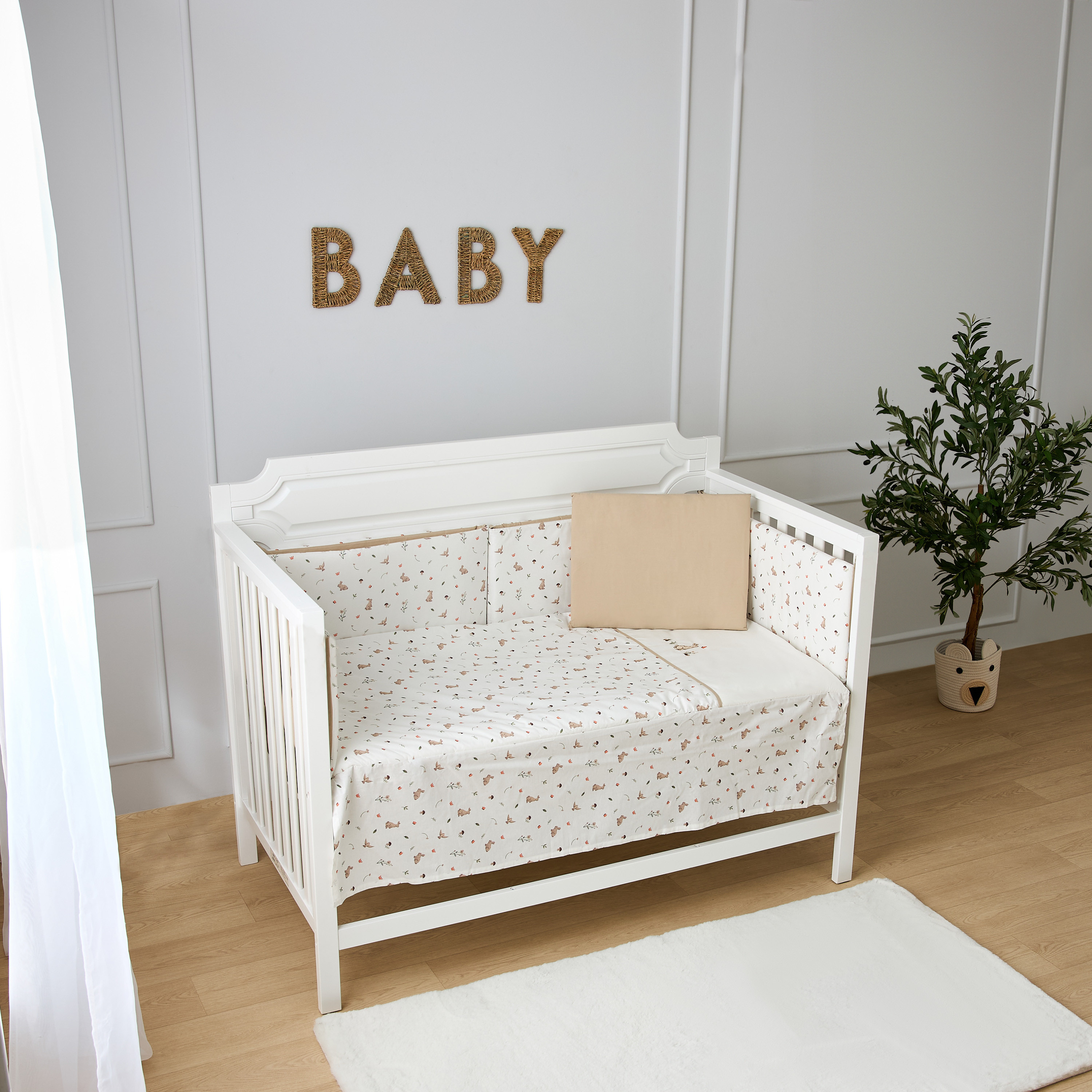 طقم مفروشات 5 قطع بطبعات من فونا بيبي - 70x130 سم-baby-nursery-babybedding-image-9