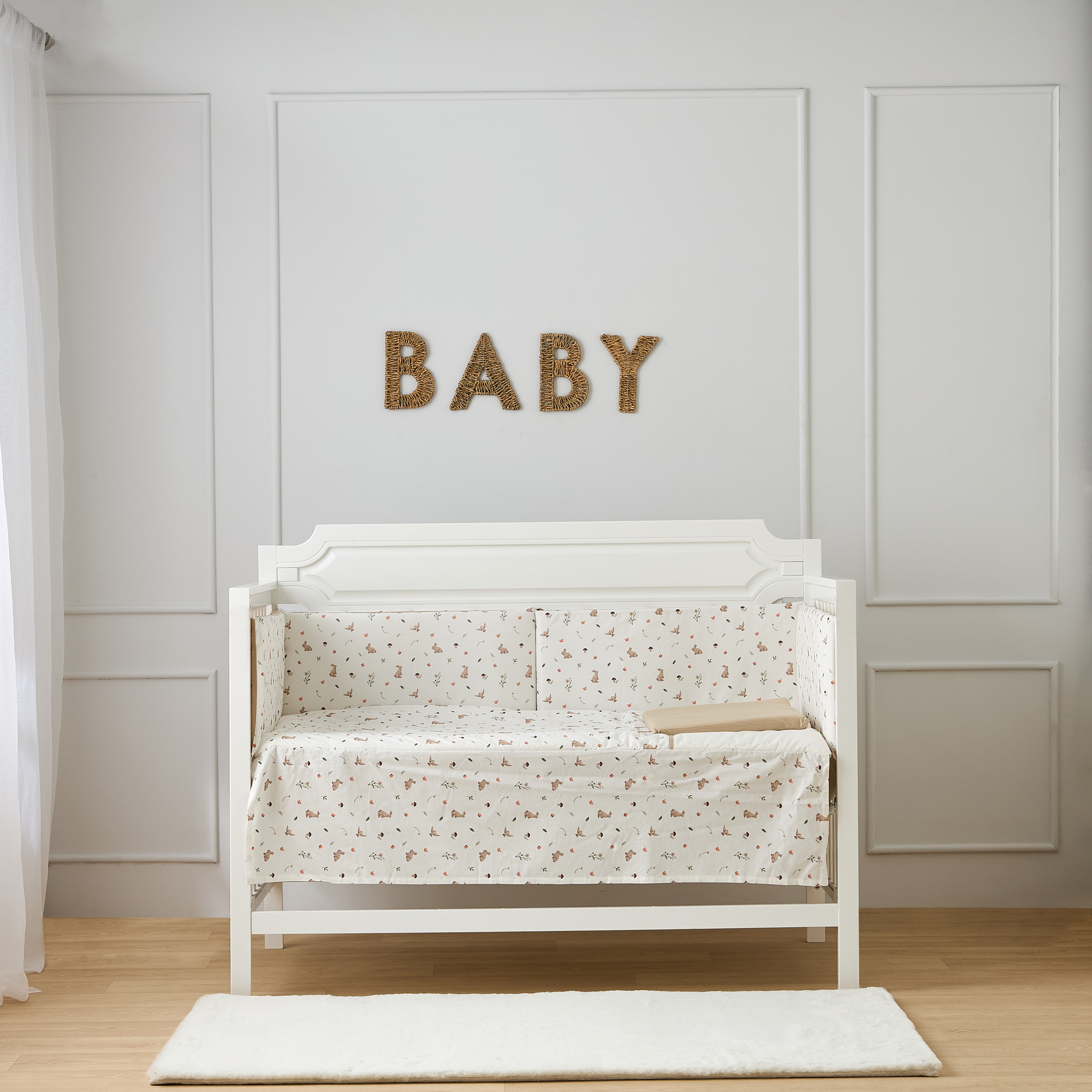 طقم مفروشات 5 قطع بطبعات من فونا بيبي - 70x130 سم-baby-nursery-babybedding-image-8