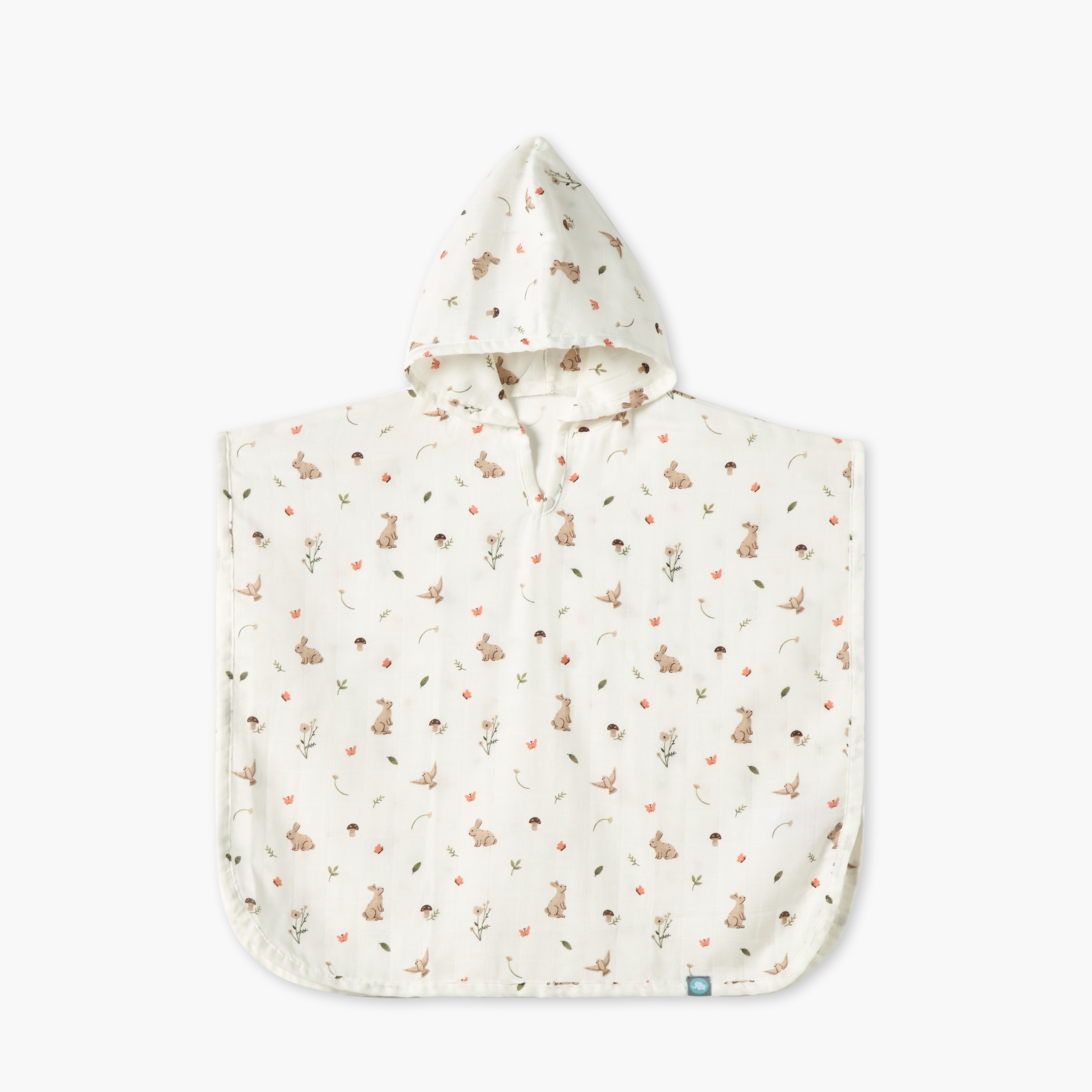 منشفة بونشو بطبعات مع قبعة من فانابيبي-baby-bathandcare-towels-image-1