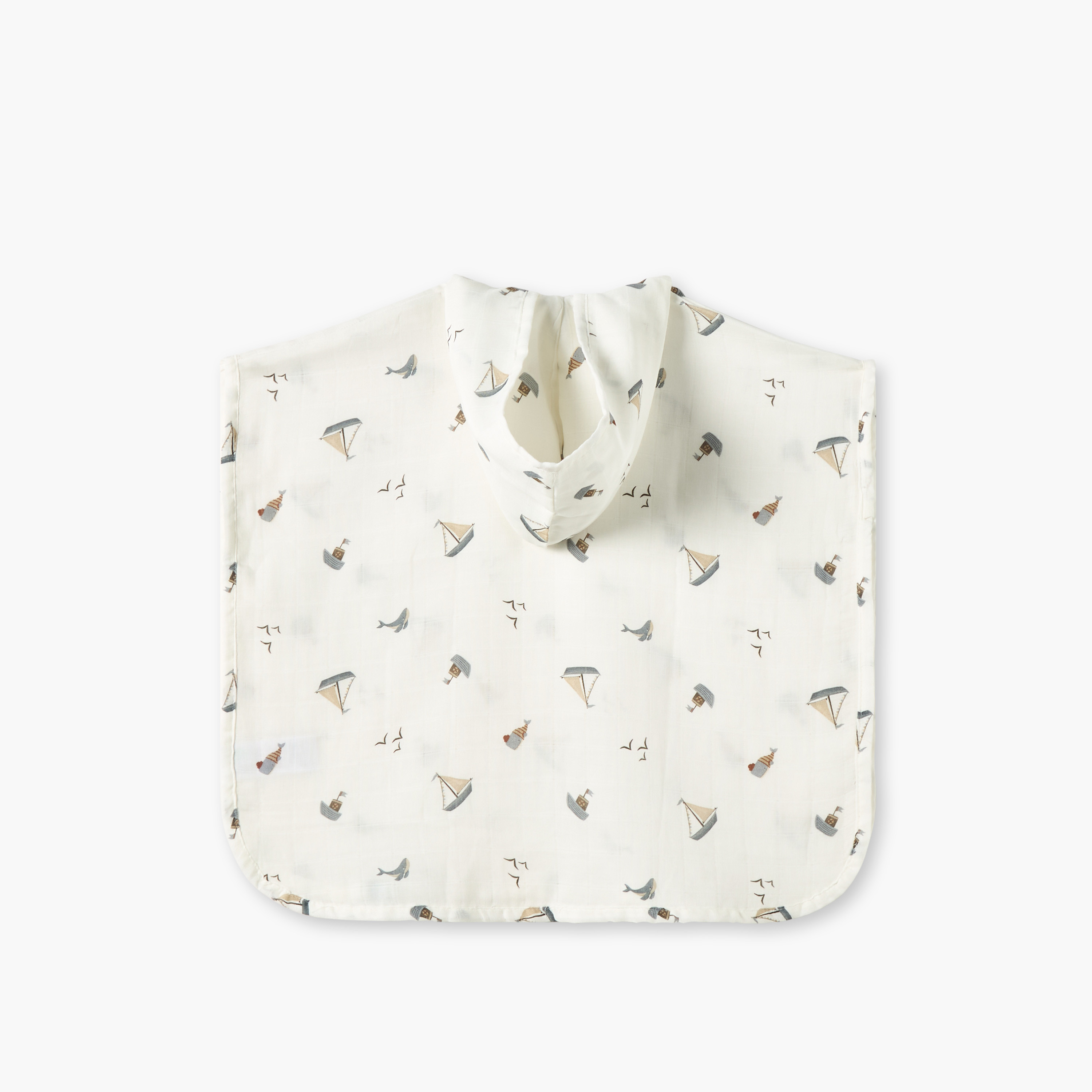 Funnababy Printed Hooded Poncho - 50x65 cm-baby-bathandcare-towels-image-2