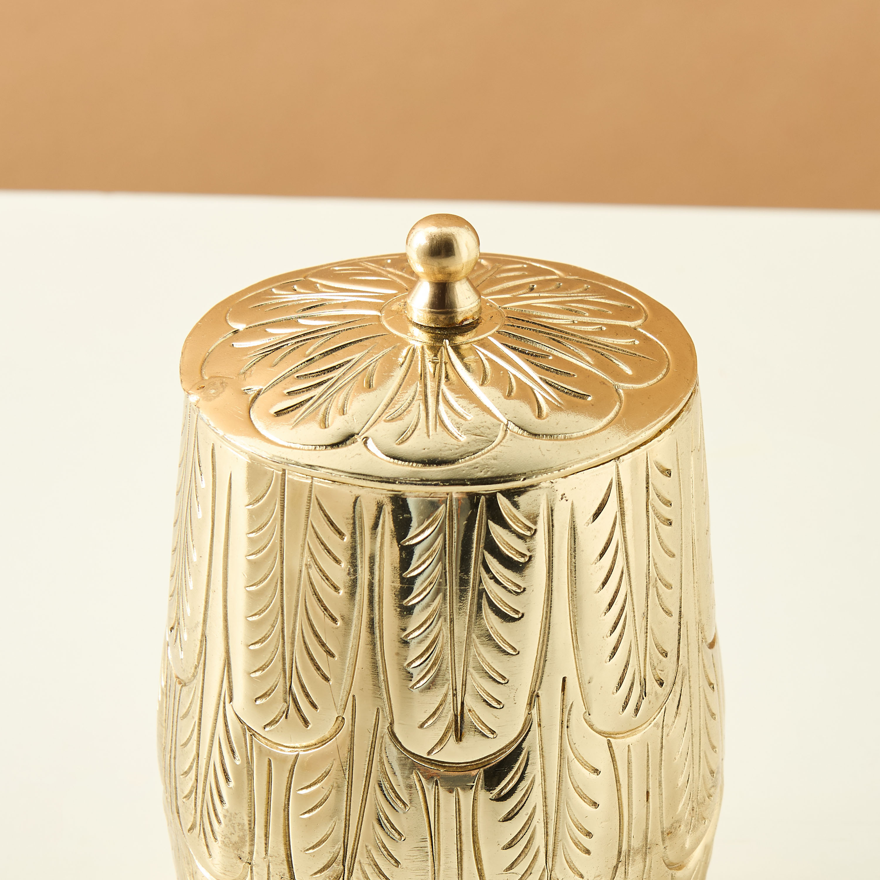 Gia Como Textured Decorative Jar - 21x25 cms-household-decor-candleholdersandlanterns-image-4