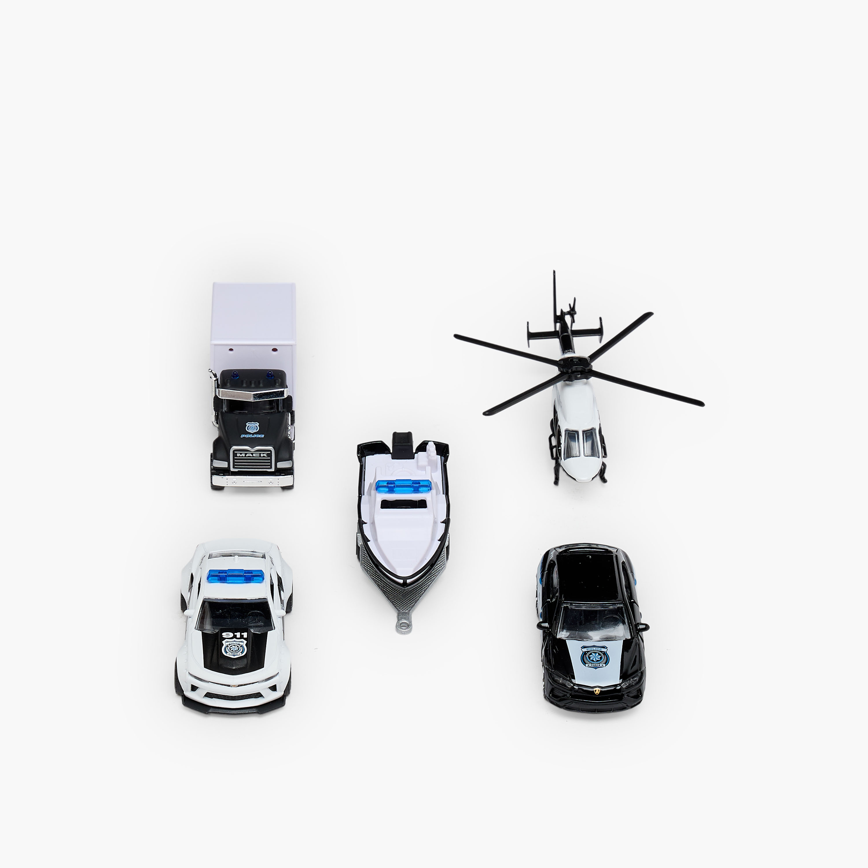 مجموعة ألعاب سيارات شرطة 4 قطع من ماجوريت-toys-playvehicles-cars-image-1