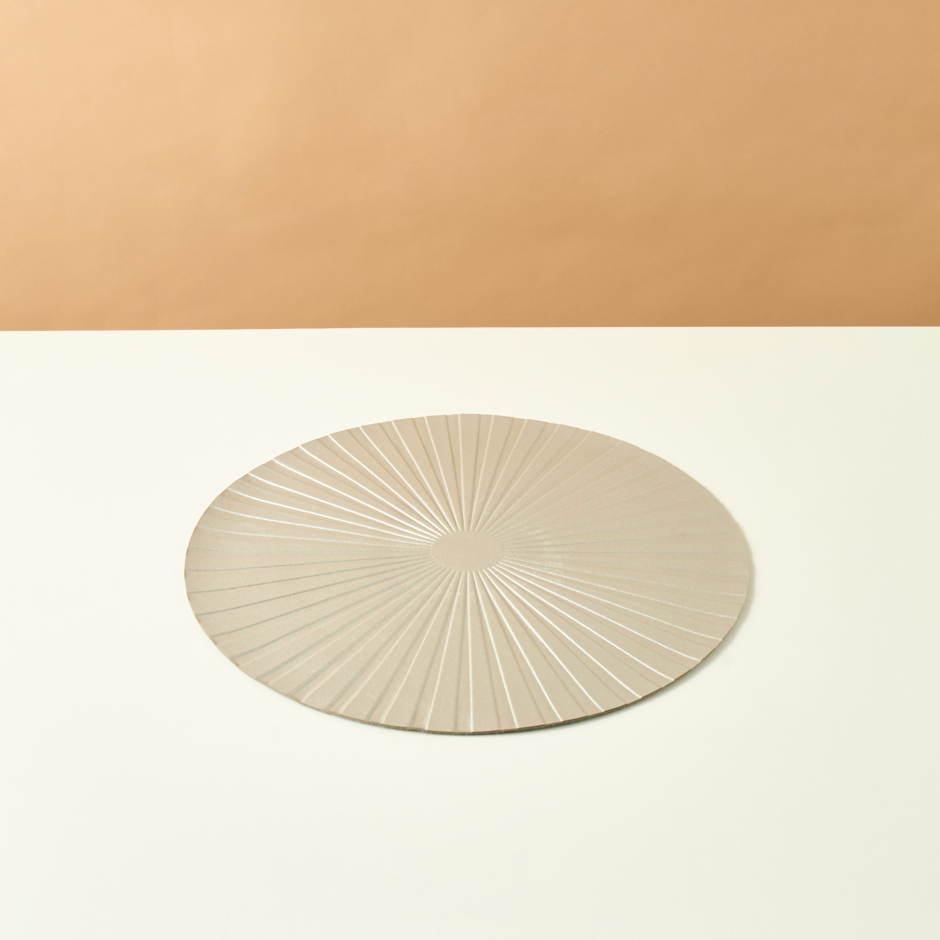 Sun Burst Embossed Faux Leather Placemat - 38 cms-household-dining-tablelinen-placemats-image-3