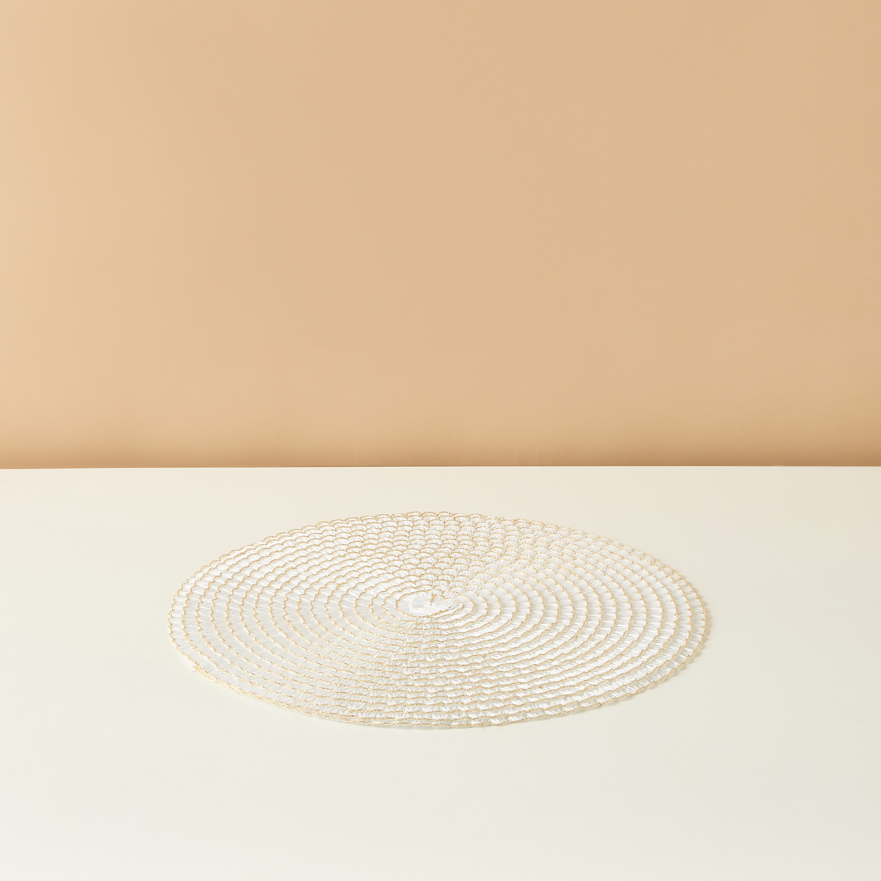 طقم لبادة صحون مستديرة بارزة الملمس من قطعتين - 38 سم-household-dining-tablelinen-placemats-image-2