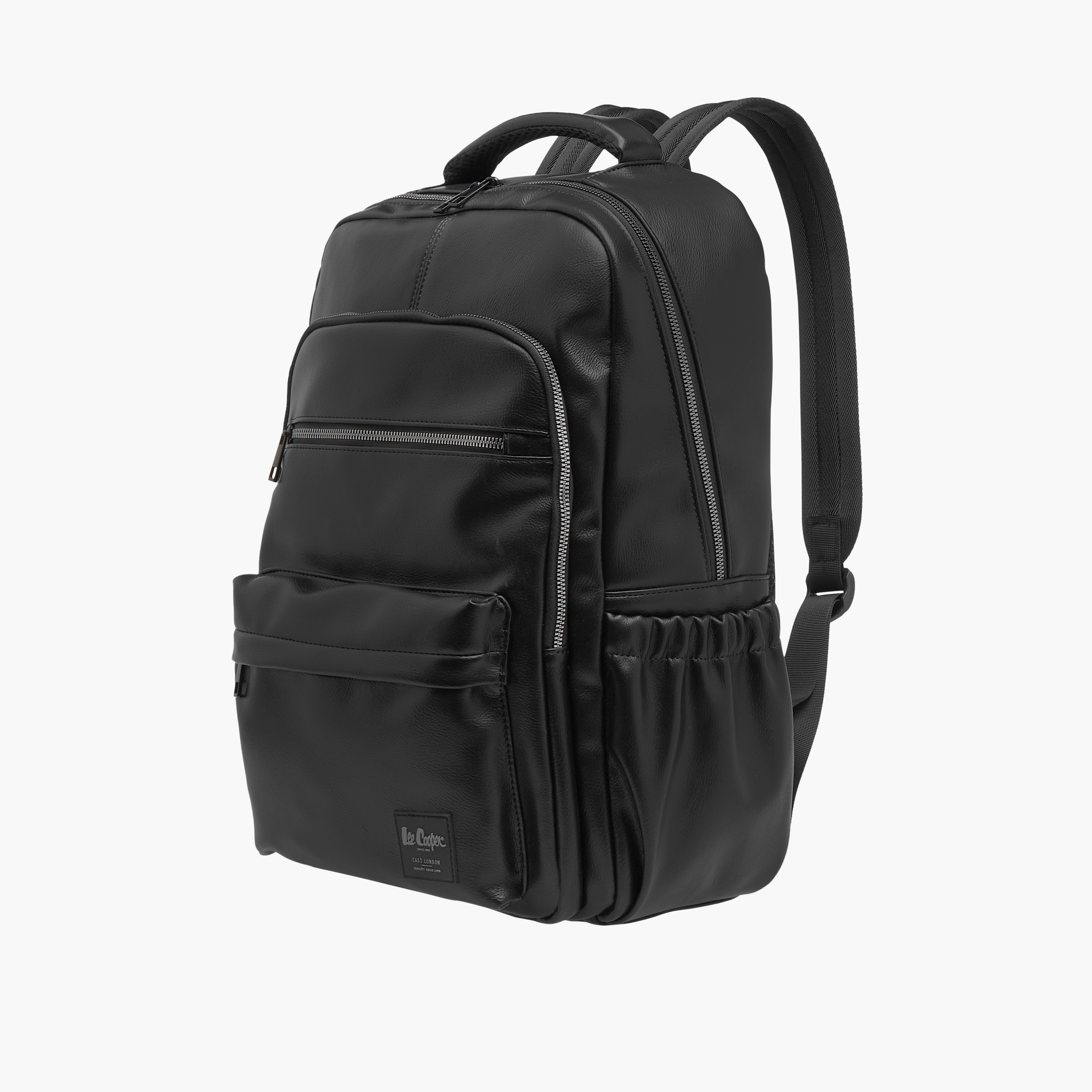 Lee Cooper Solid Backpack with Adjustable Strap and Zip Closure-men-bags-image-2