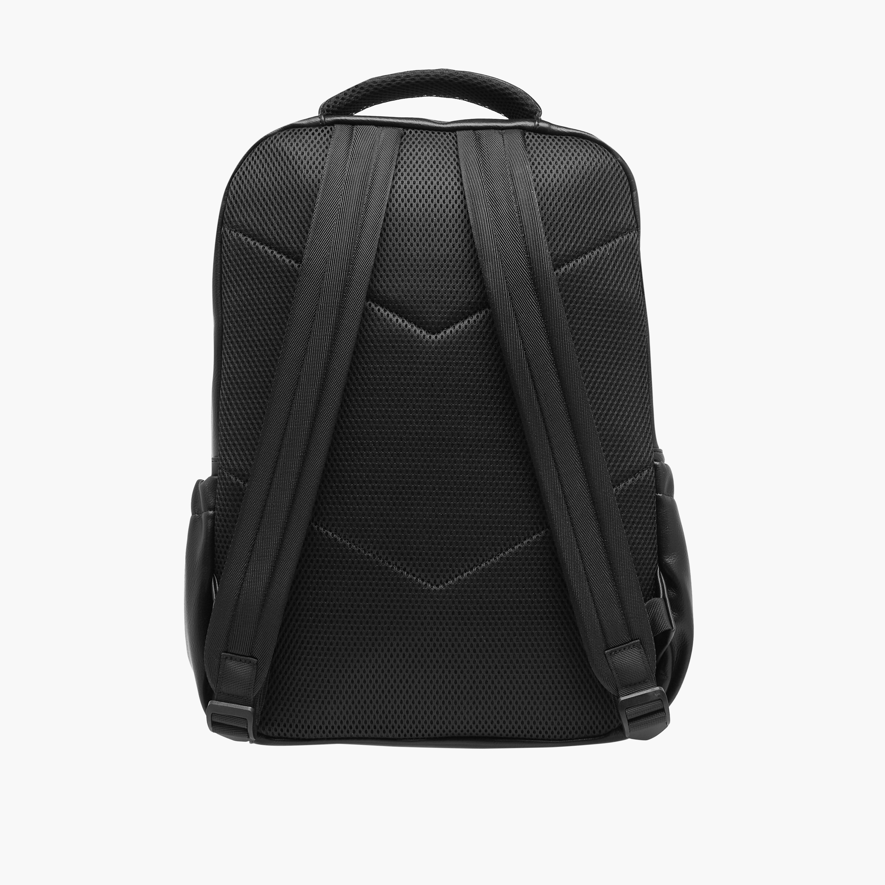 Lee Cooper Solid Backpack with Adjustable Strap and Zip Closure-men-bags-image-3