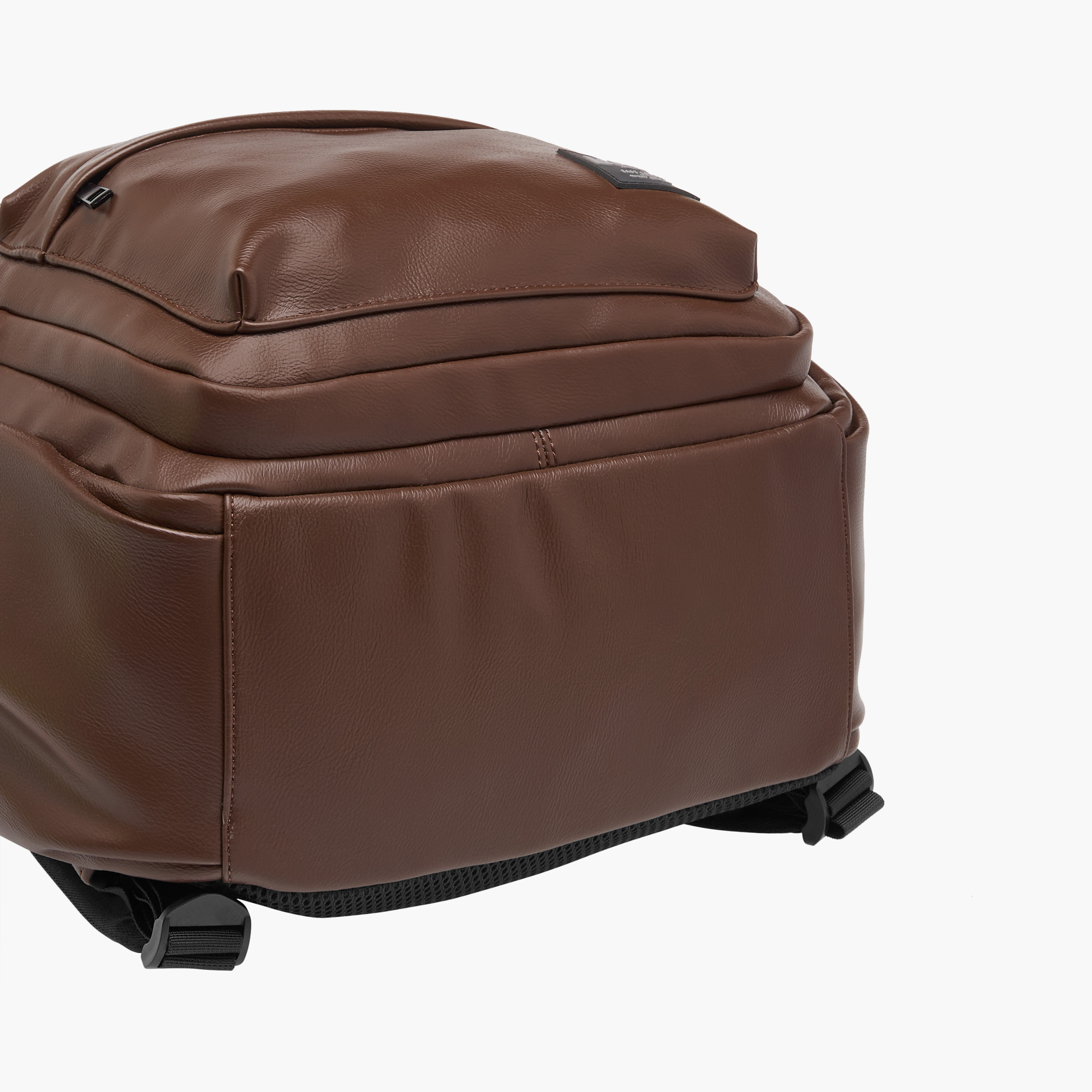 Lee Cooper Solid Backpack with Adjustable Strap and Zip Closure-men-bags-image-5