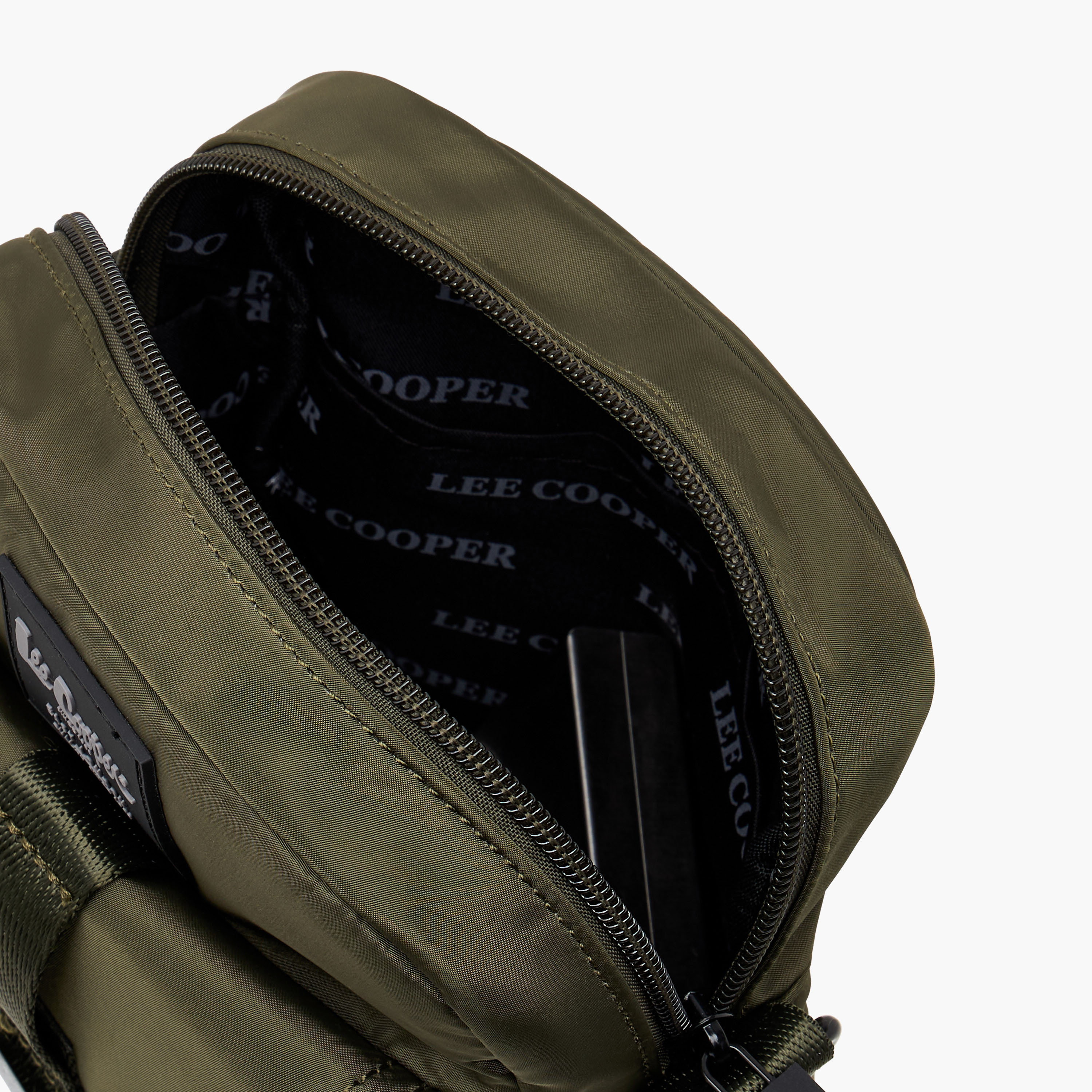 Lee Cooper Solid Crossbody Bag with Zip Closure and Adjustable Strap-women-bagsandwallets-handbags-image-7