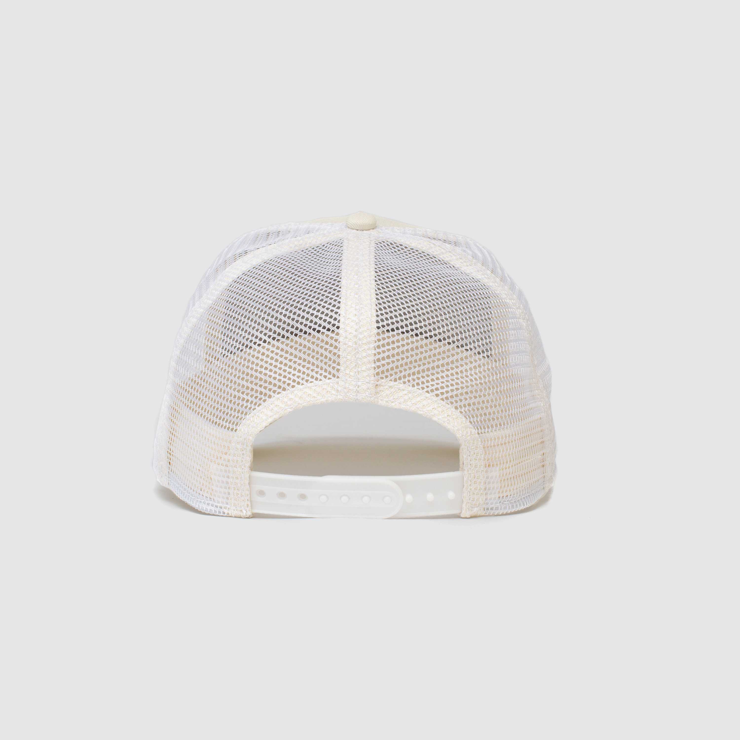 قبعة سائق شاحنة مطرزة باللون الكريمي مع قفل بلاستيكي خلفي من جورين-women-clothingaccessories-capsandhats-image-4