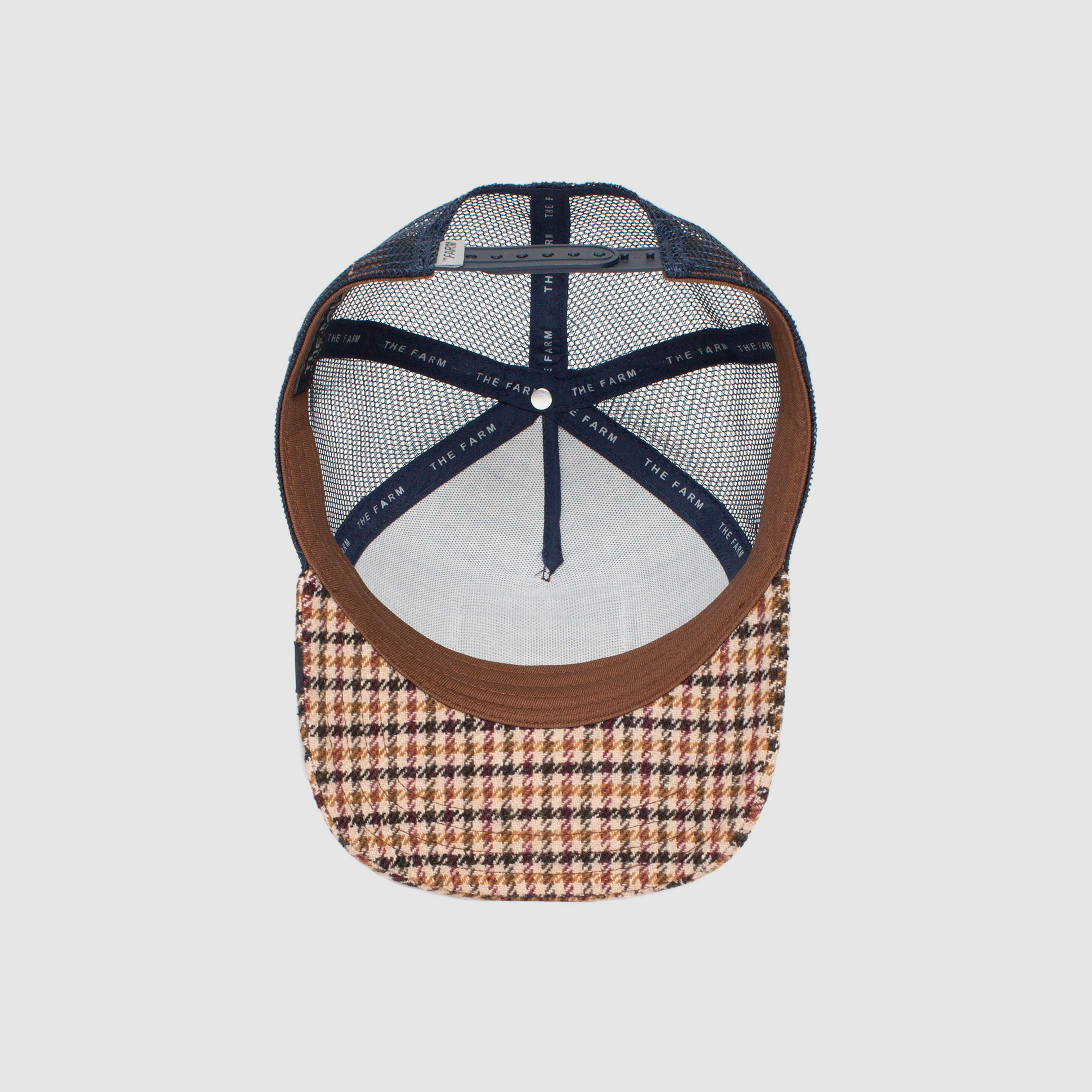 Buy Goorin Brown Embroidered Applique & Gingham Check Trucker Cap