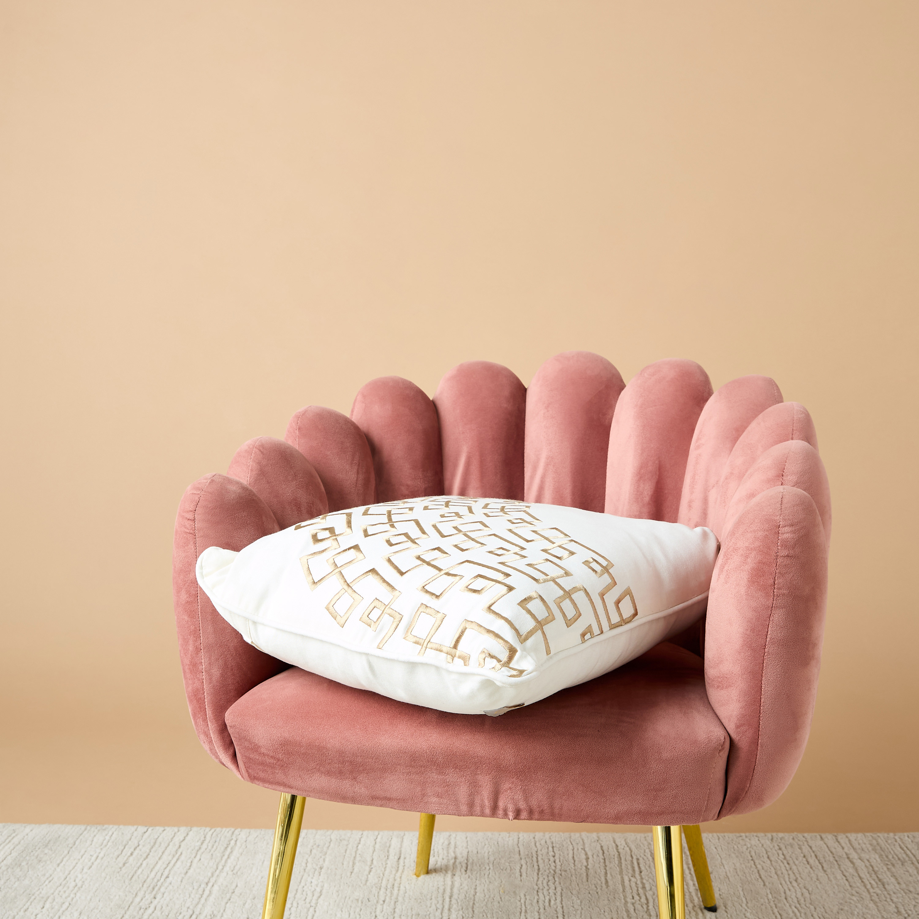 Gia Como Embroidered Cotton Filled Cushion - 50x50 cms-household-cushionsandthrows-filledcushions-decorativecushions-image-4