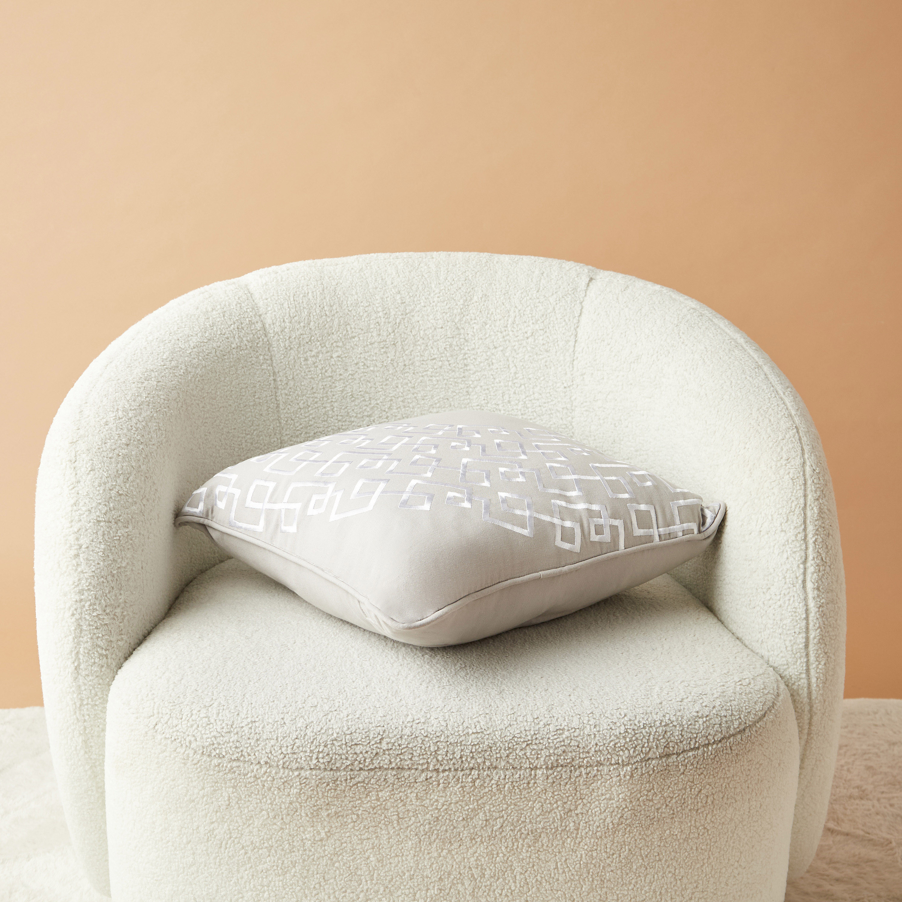 Gia Como Embroidered Cotton Filled Cushion - 50x50 cms-household-cushionsandthrows-filledcushions-decorativecushions-image-4