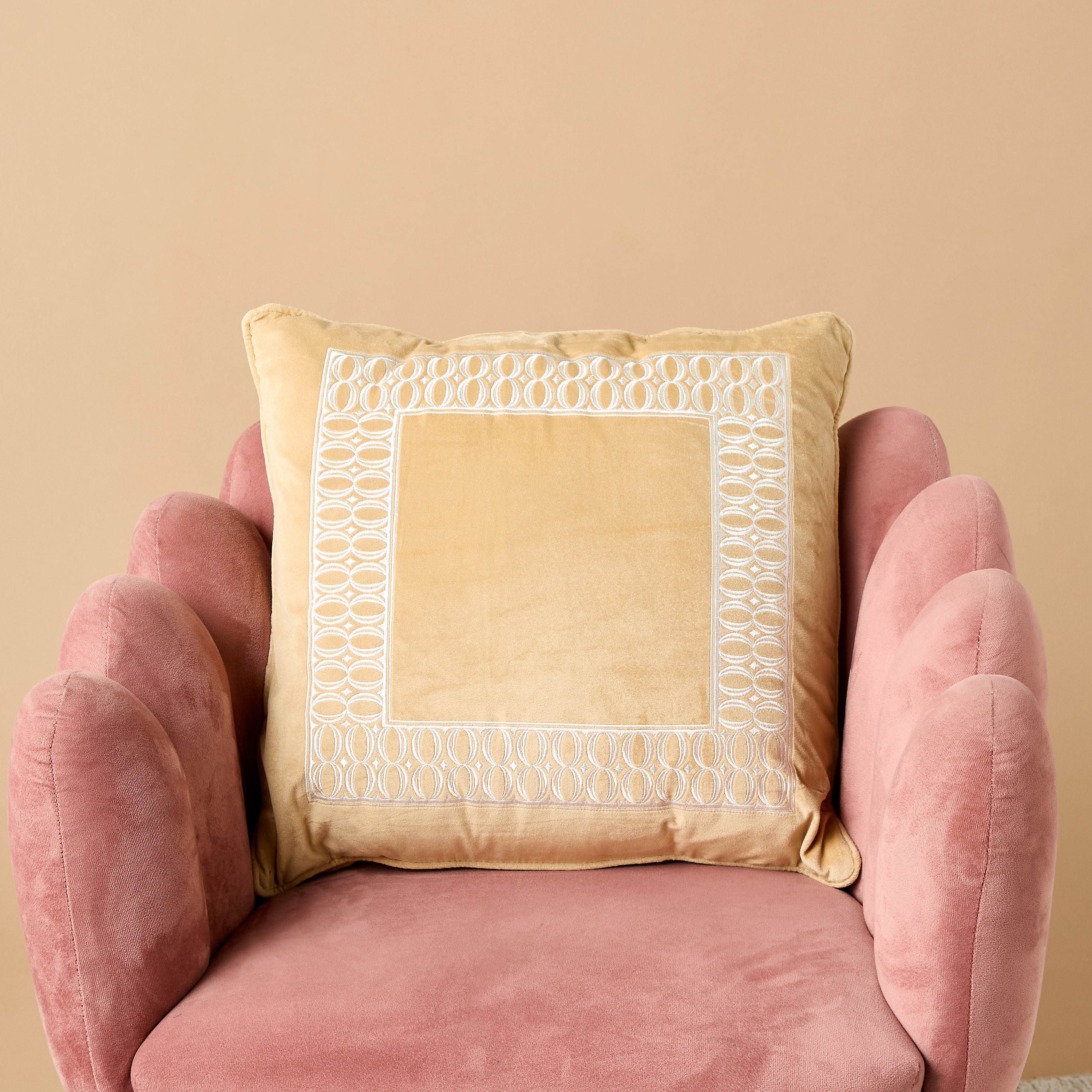 Gia Como Embroidered Filled Cushion - 50x50 cm-household-cushionsandthrows-filledcushions-decorativecushions-image-2