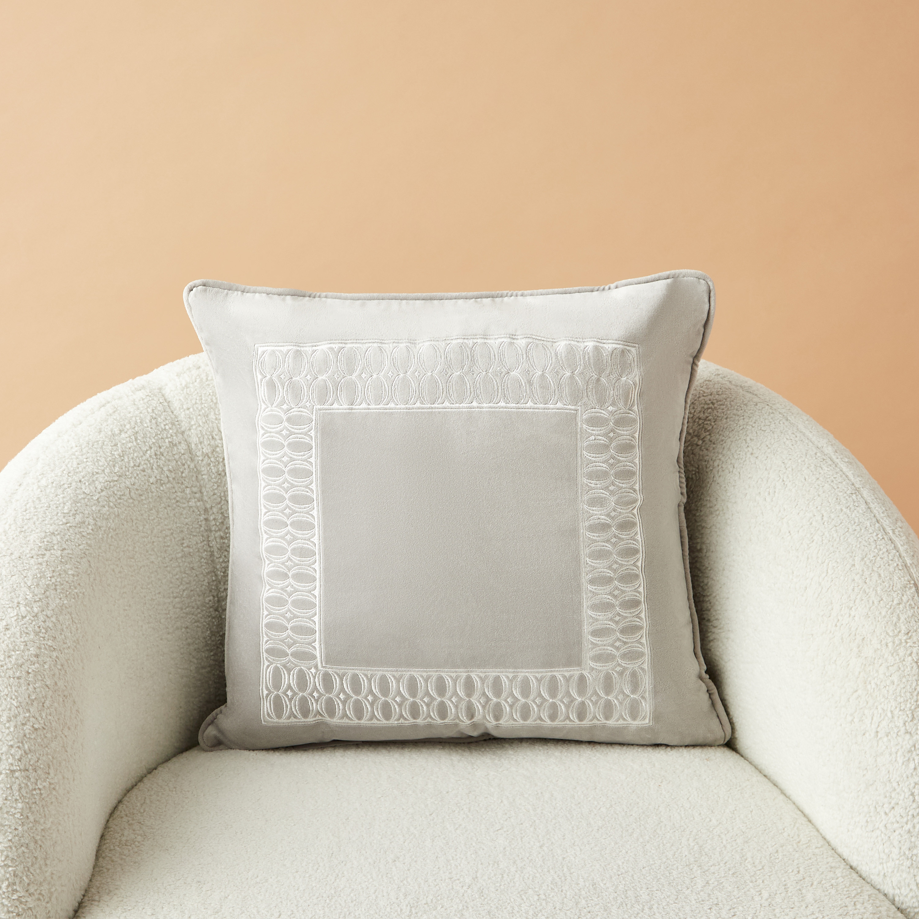 Gia Como Embroidered Cotton Filled Cushion - 50x50 cms-household-cushionsandthrows-filledcushions-decorativecushions-image-2