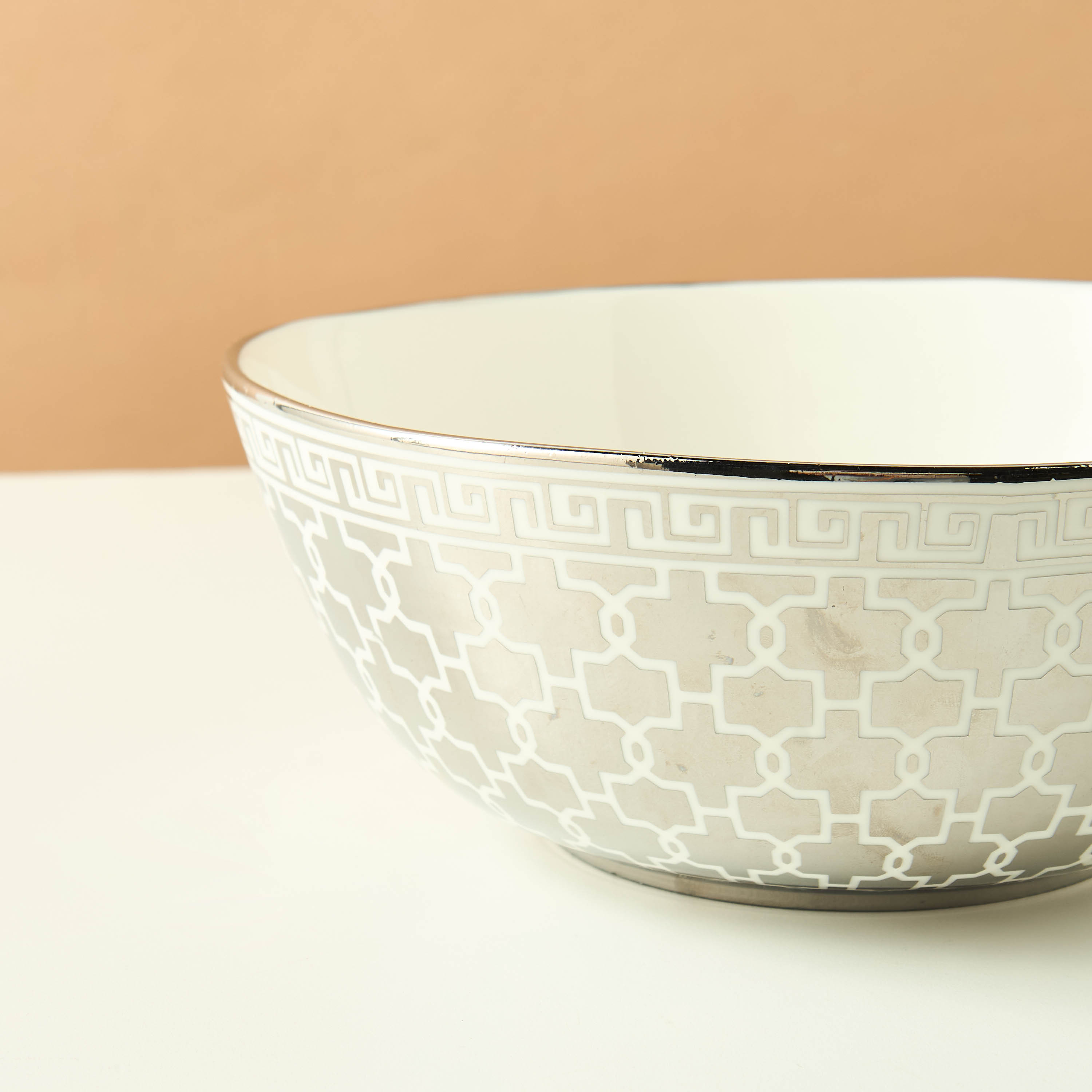 Gia Como Printed Porcelain Salad Bowl - 25 cms-household-dining-dinnerware-bowls-image-4