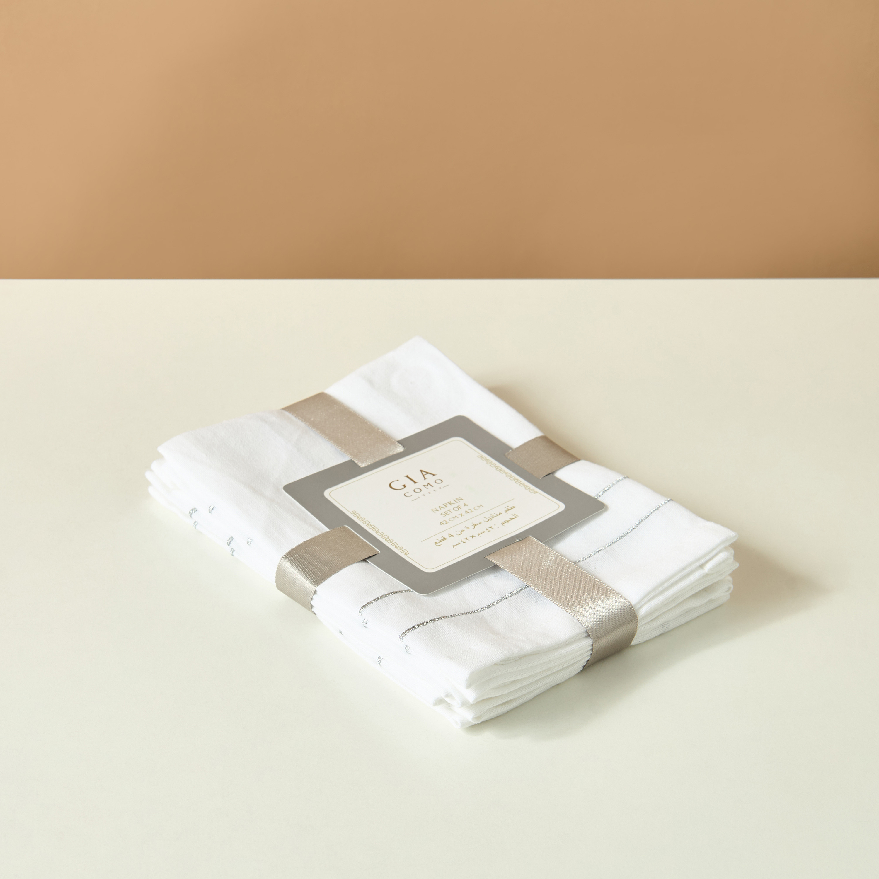 Gia 4-Piece Embroidered Napkin Set - 42x42 cms-household-dining-tablelinen-napkinsandaccessories-image-5