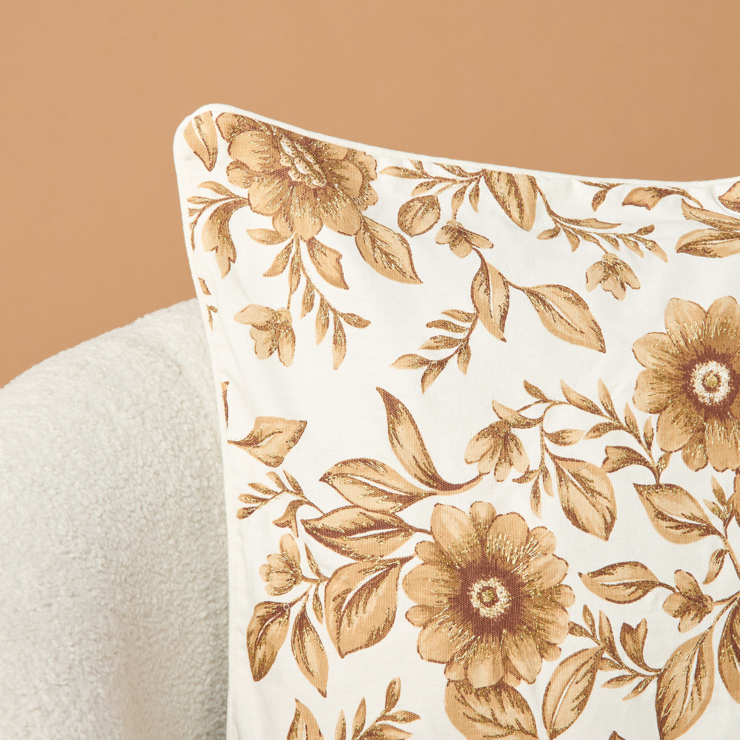 Gia Como Floral Print Cushion Cover - 50x50 cms-household-cushionsandthrows-cushioncovers-image-3