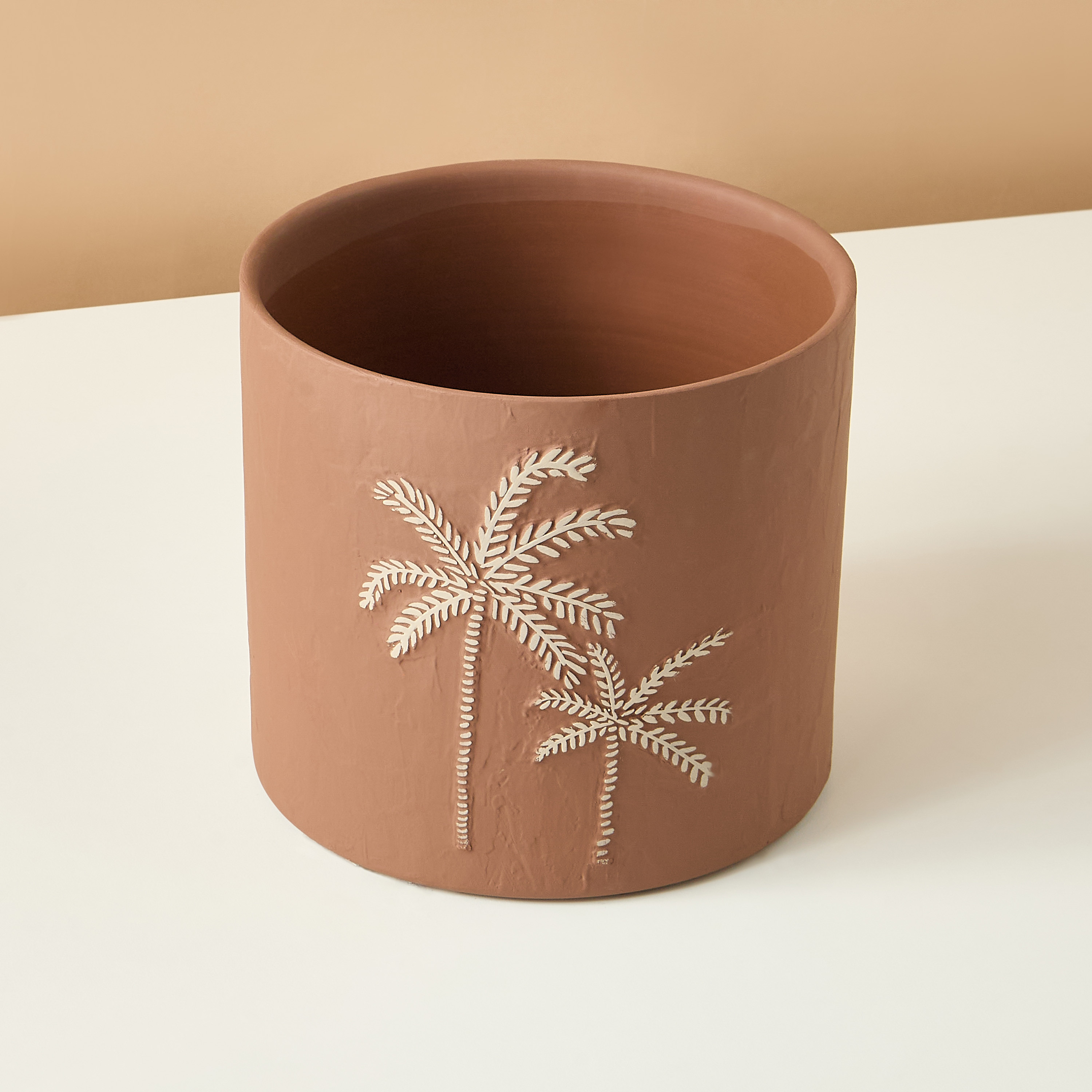 Palm Decorative Ceramic Candleholder - 15 cms-household-decor-candleholdersandlanterns-image-3