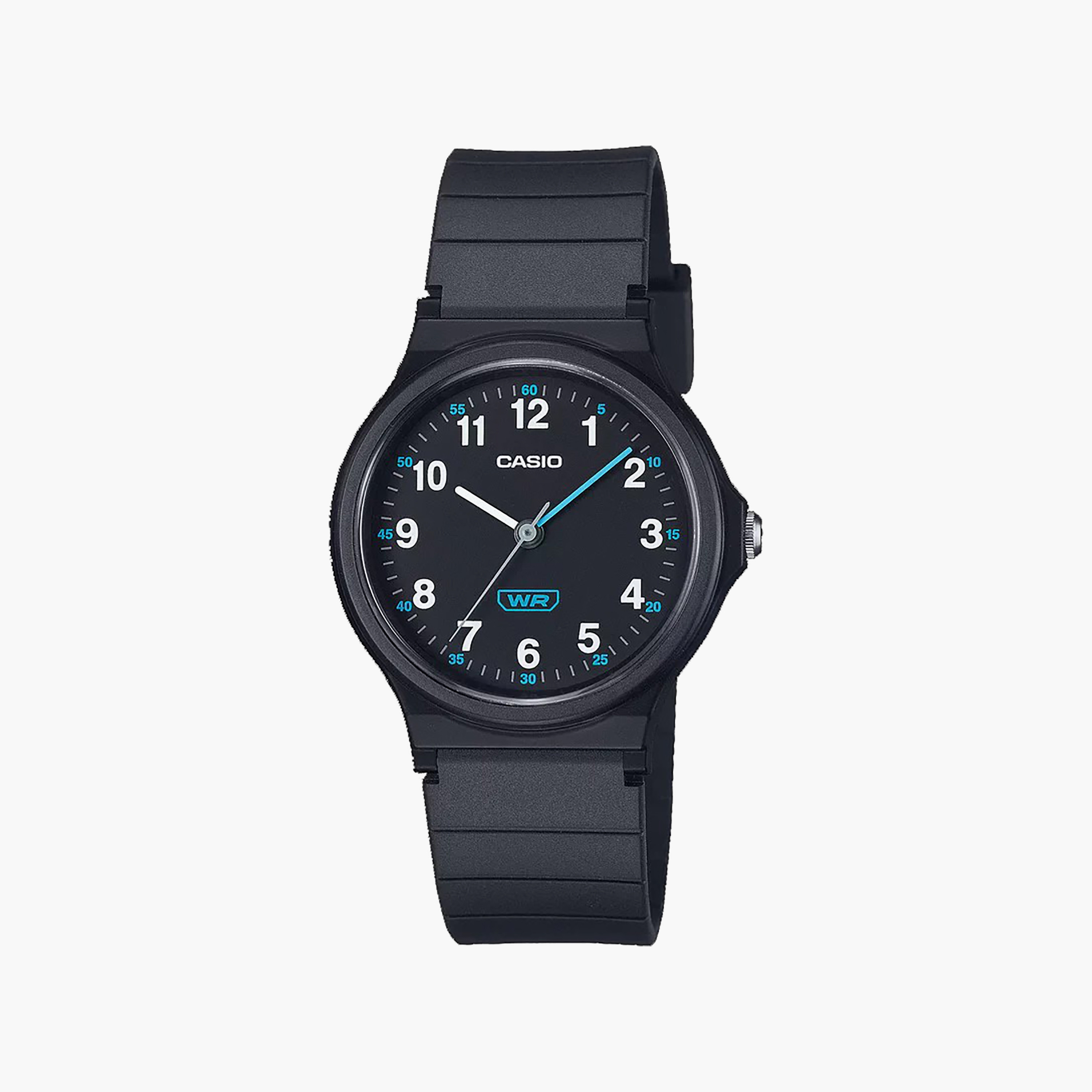 ساعة 31 ملم أنالوج من الراتنج باللون الأسود من كاسيو | LQ-24B-1BDF-men-watchesandjewellery-watches-image-1