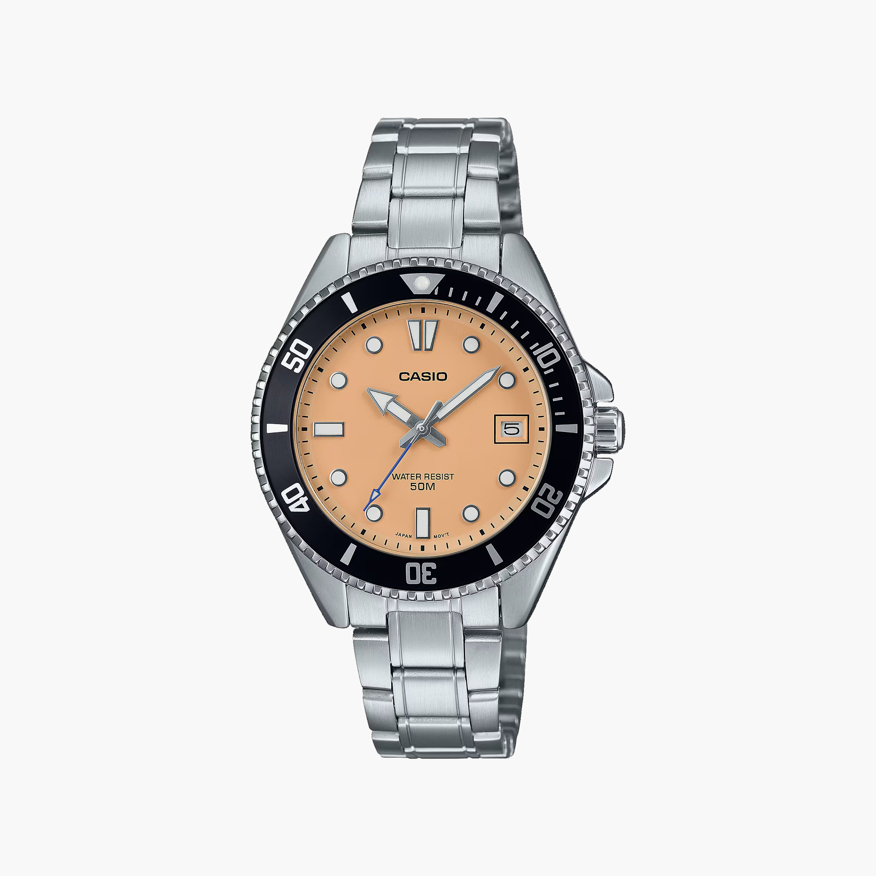 ساعة 38 ملم انالوج فضية من الستانلس ستيل من كاسيو | MDV-10D-4A2VDF-men-watchesandjewellery-watches-image-1
