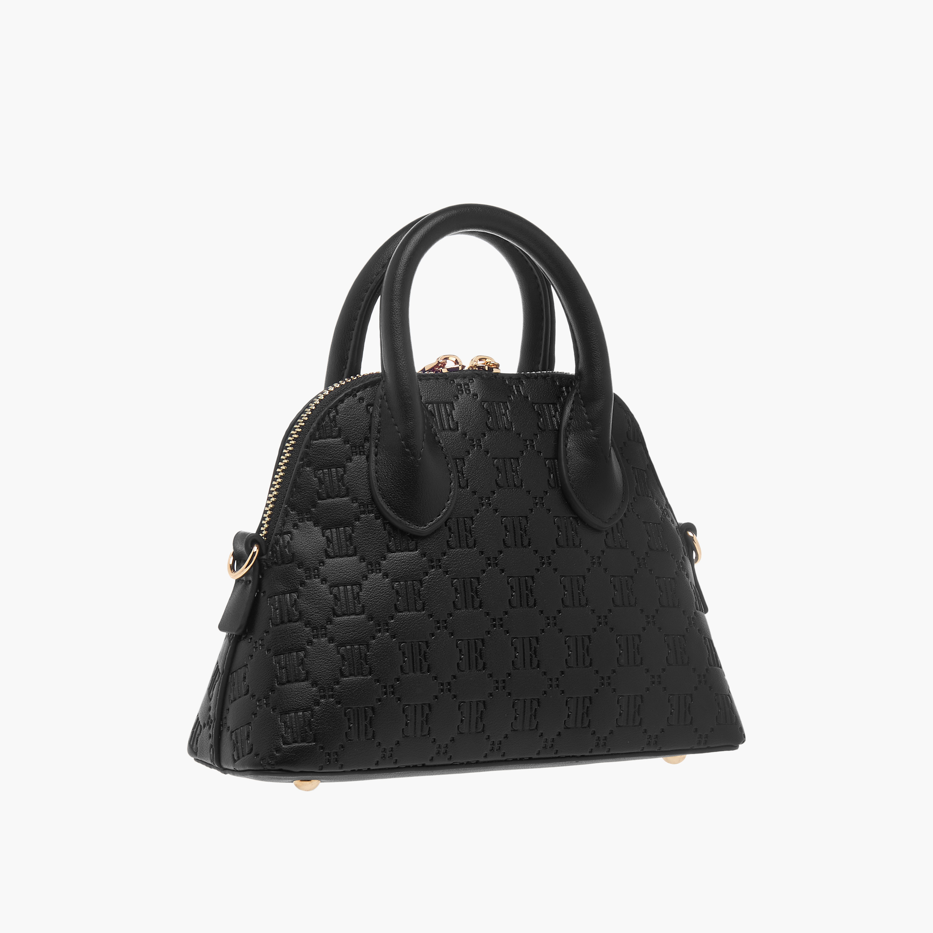 شنطة كروس بودي صغيرة بنقوش مونوجرام ومقبض مزدوج وسحاب إغلاق من إيل-women-bagsandwallets-handbags-image-10