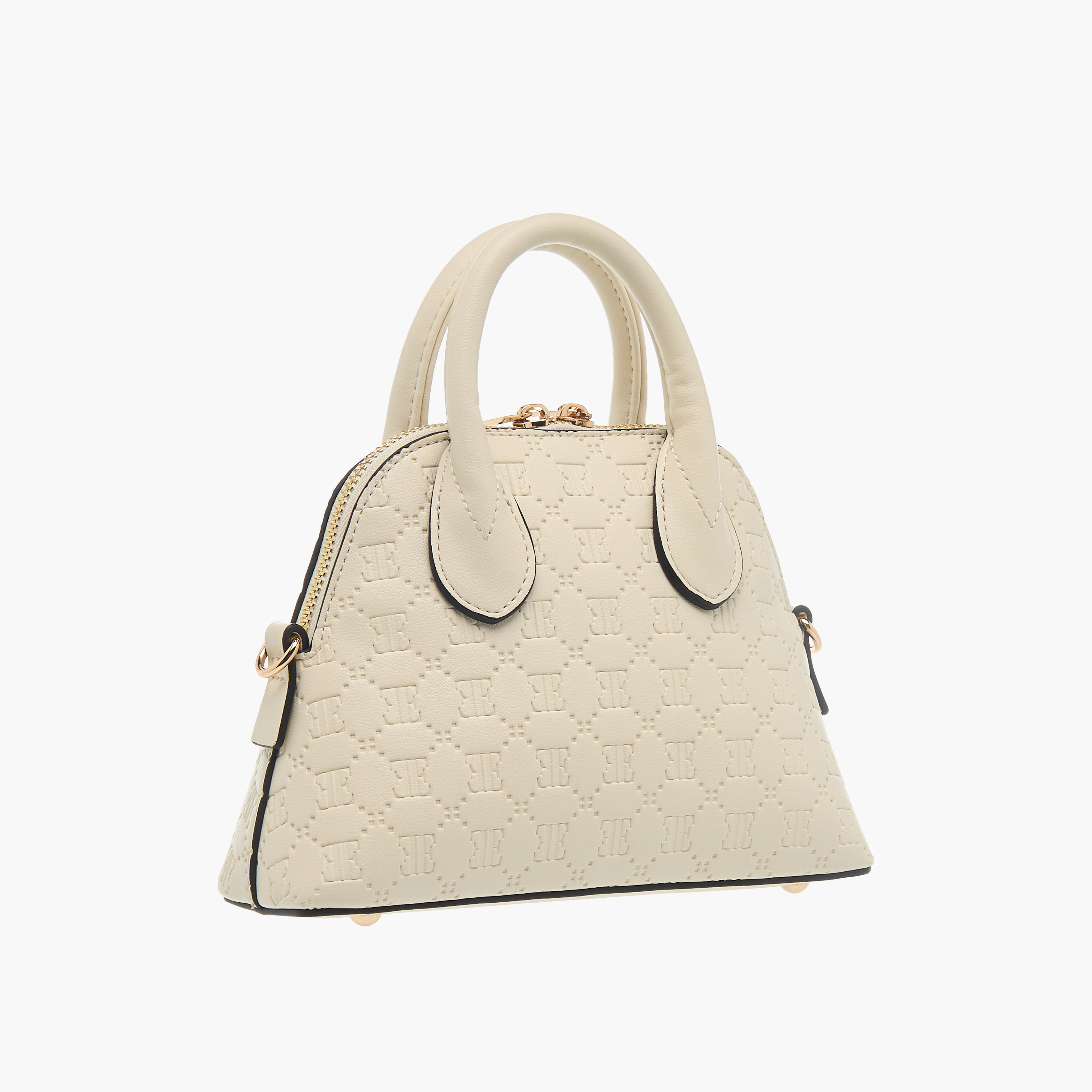 شنطة كروس بودي صغيرة بنقوش مونوجرام ومقبض مزدوج وسحاب إغلاق من إيل-women-bagsandwallets-handbags-image-3