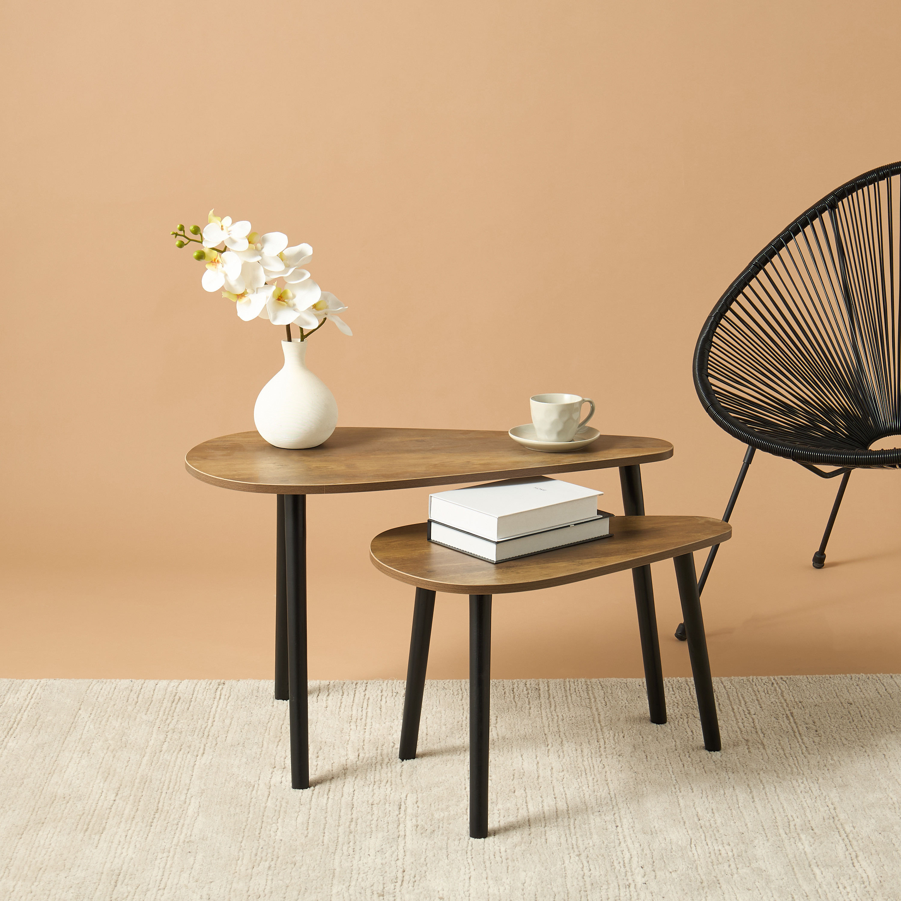 Wooden 2-Piece Side Table Set-furniture-livingroom-nestoftables-image-1