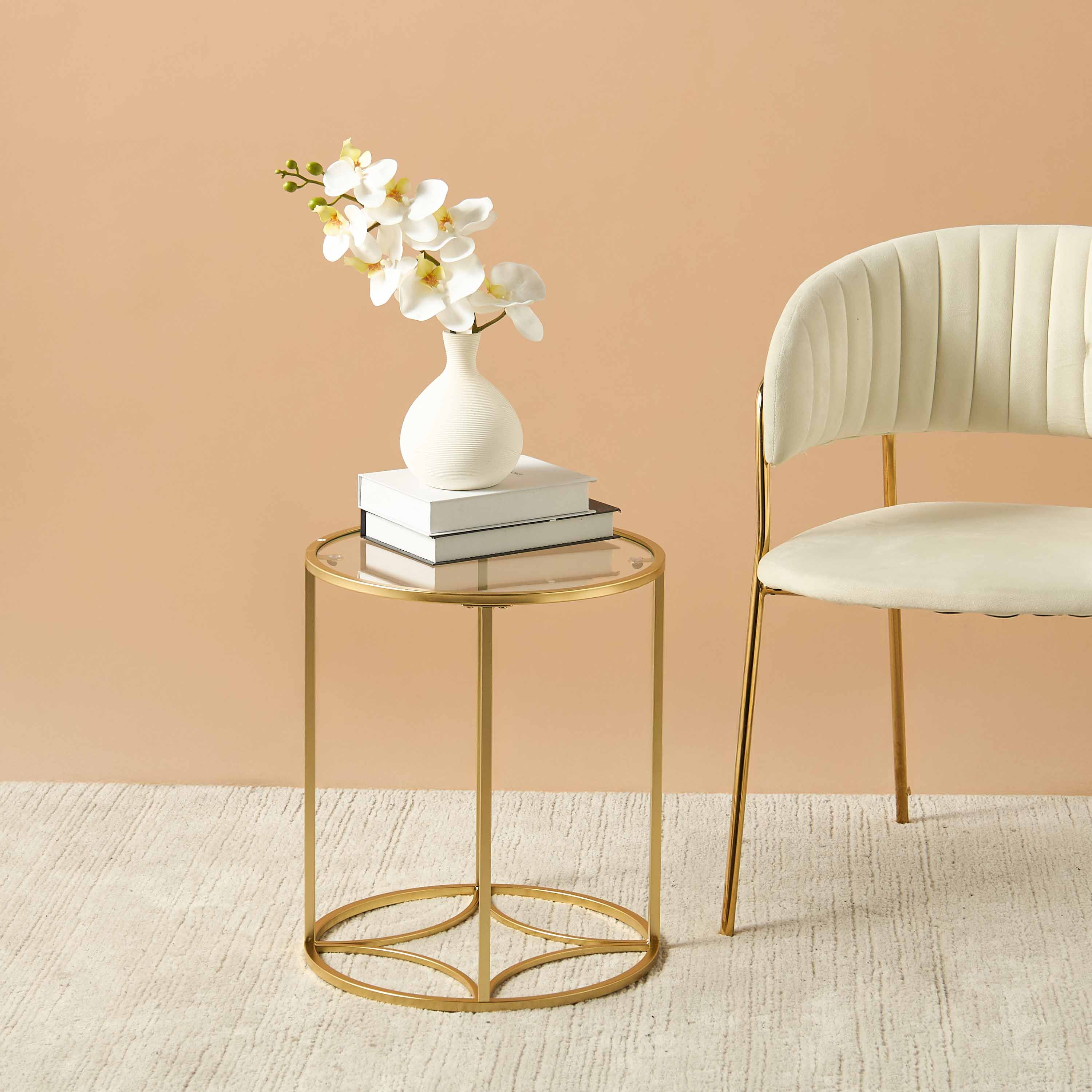 Metallic Tempered Glass Top Side Table-furniture-livingroom-nestoftables-image-1