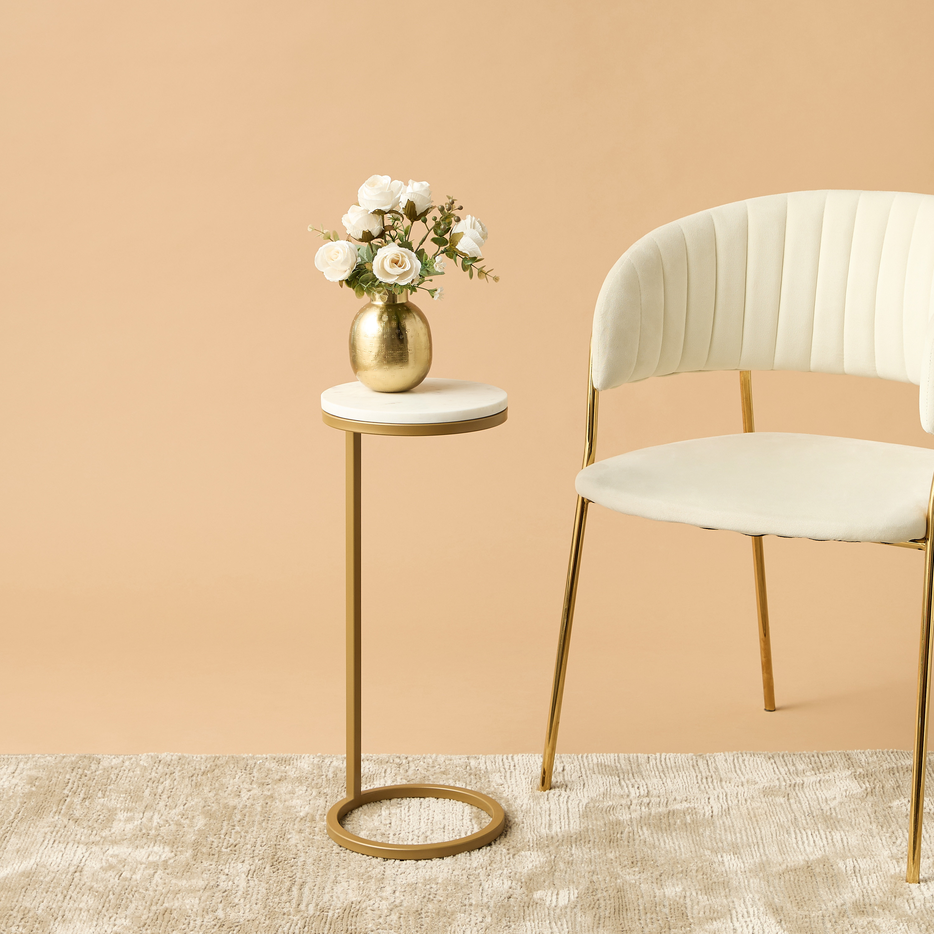 Marble Top C Accent Table-furniture-livingroom-sideandendtables-image-1