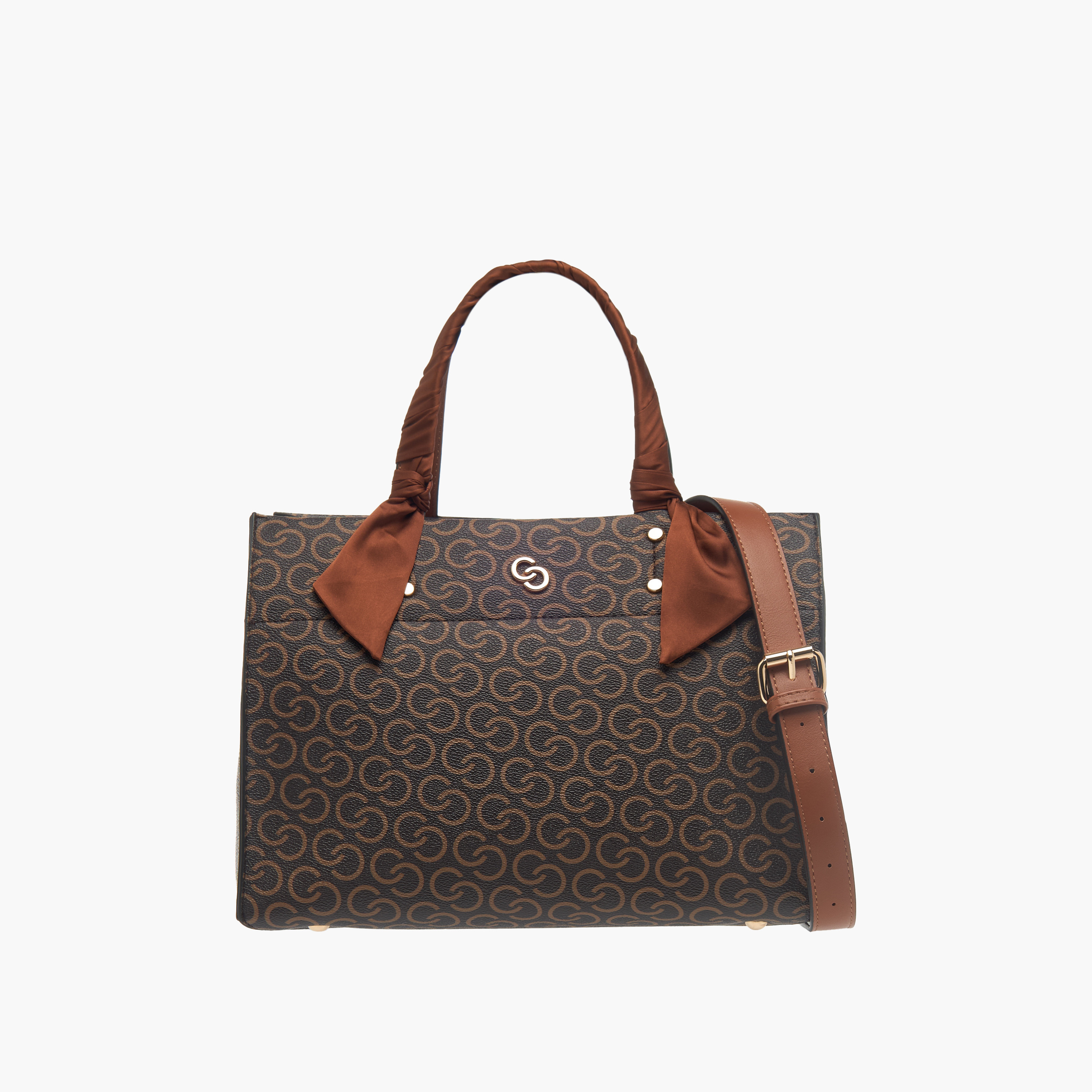 شنطة توتي بطبعات مونوجرام وحزام قابل للتعديل وسحاب إغلاق من سيليست-women-bagsandwallets-handbags-image-1