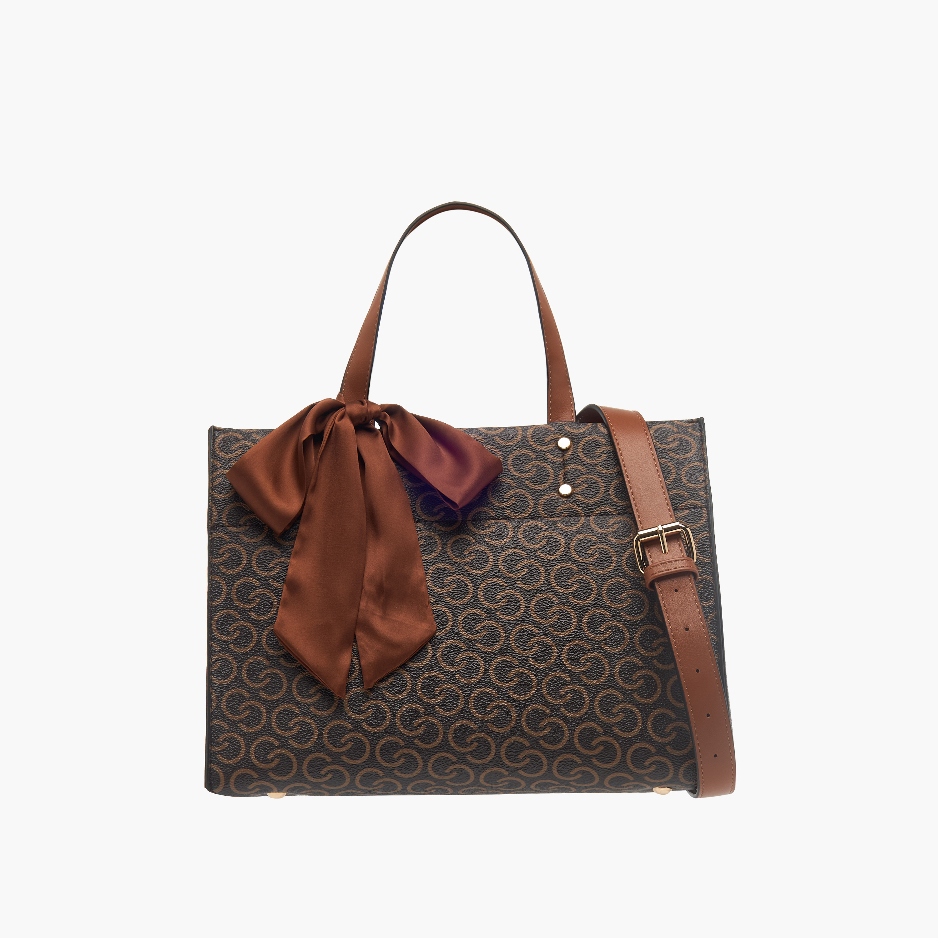 شنطة توتي بطبعات مونوجرام وحزام قابل للتعديل وسحاب إغلاق من سيليست-women-bagsandwallets-handbags-image-2