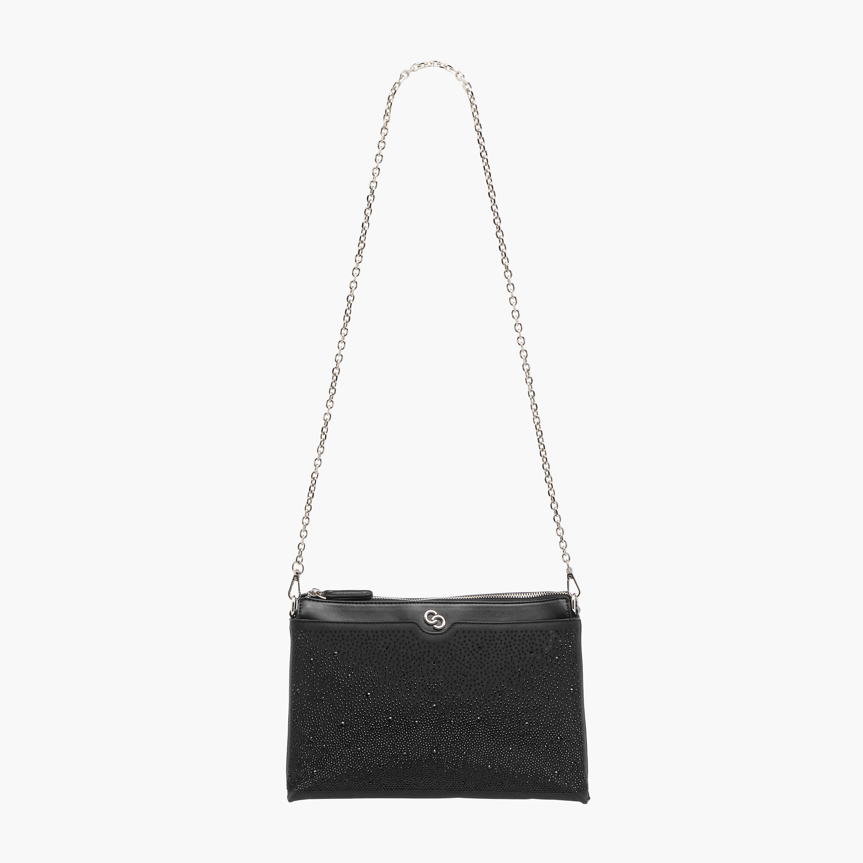 شنطة كروس بودي مزينة بسحاب إغلاق وحزام سلسلة من سيليست-women-bagsandwallets-handbags-image-2