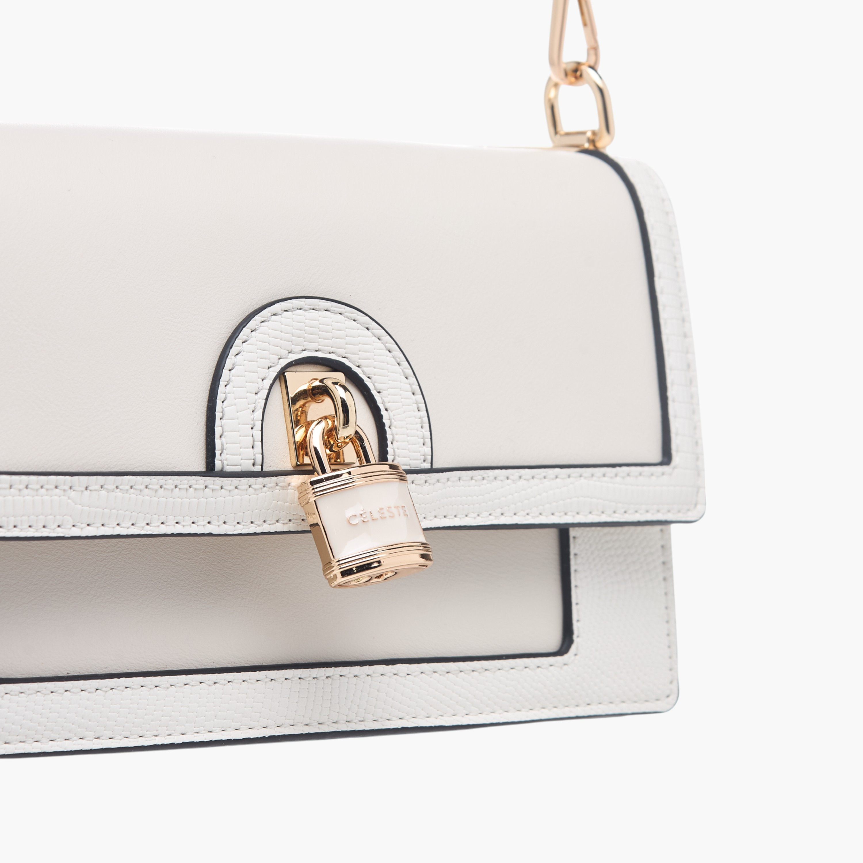شنطة كروس بودي بقفل وحزام سلسلة وزر إغلاق من سيليست-women-bagsandwallets-handbags-image-4