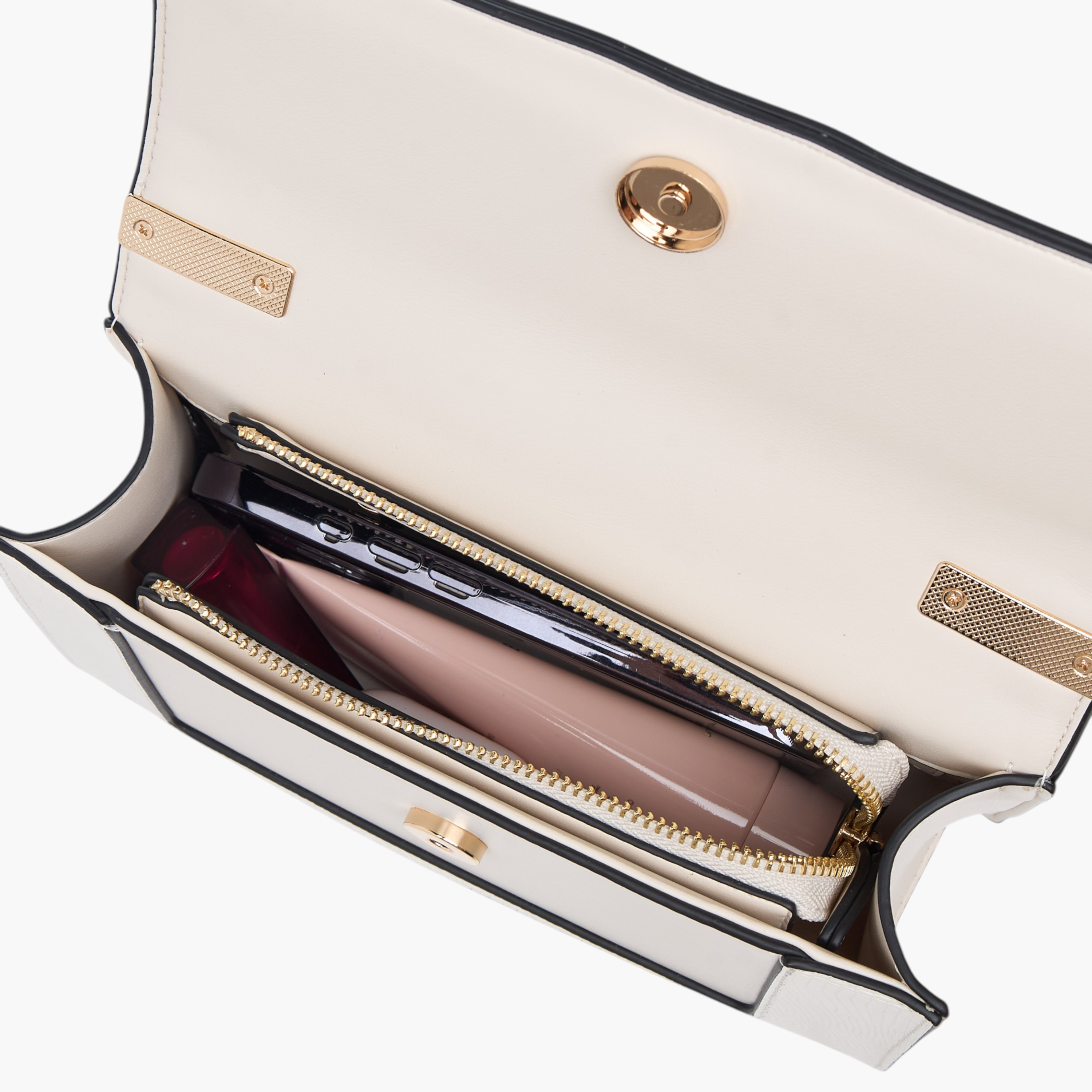 شنطة كروس بودي بقفل وحزام سلسلة وزر إغلاق من سيليست-women-bagsandwallets-handbags-image-7