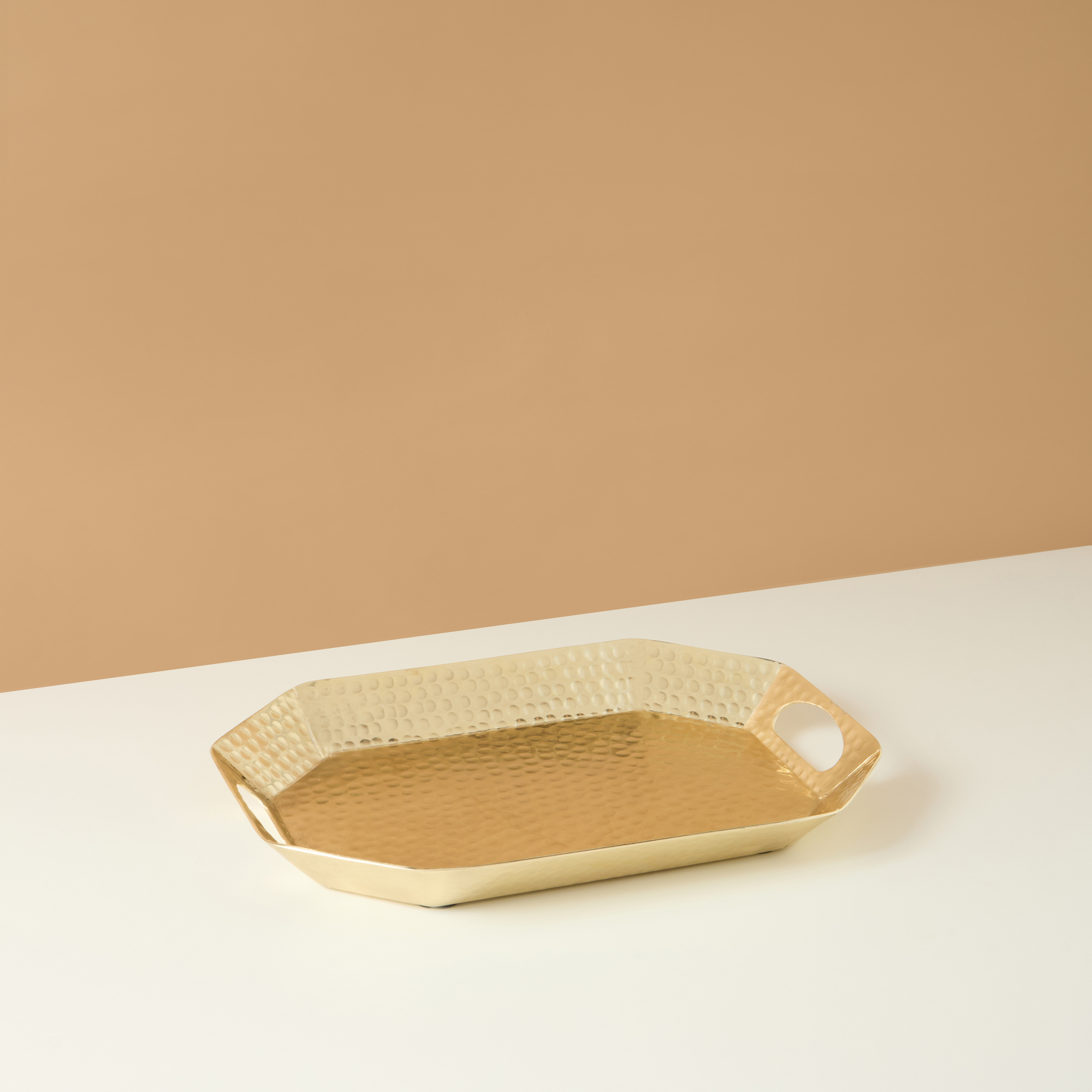 Decorative Hammered Metal Tray - 38x27 cms-household-dining-serveware-servingtrays-image-3