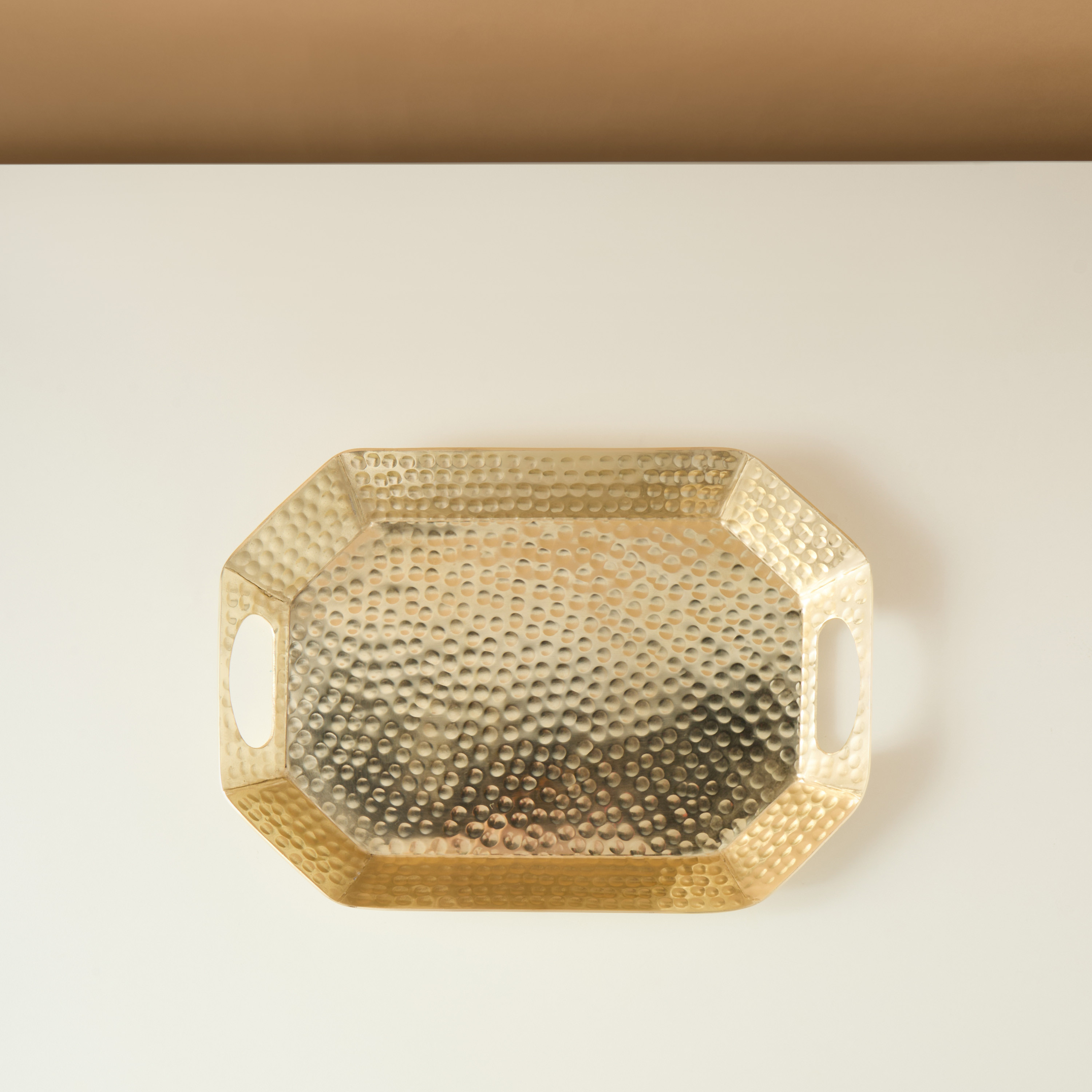 Decorative Hammered Metal Tray - 38x27 cms-household-dining-serveware-servingtrays-image-4