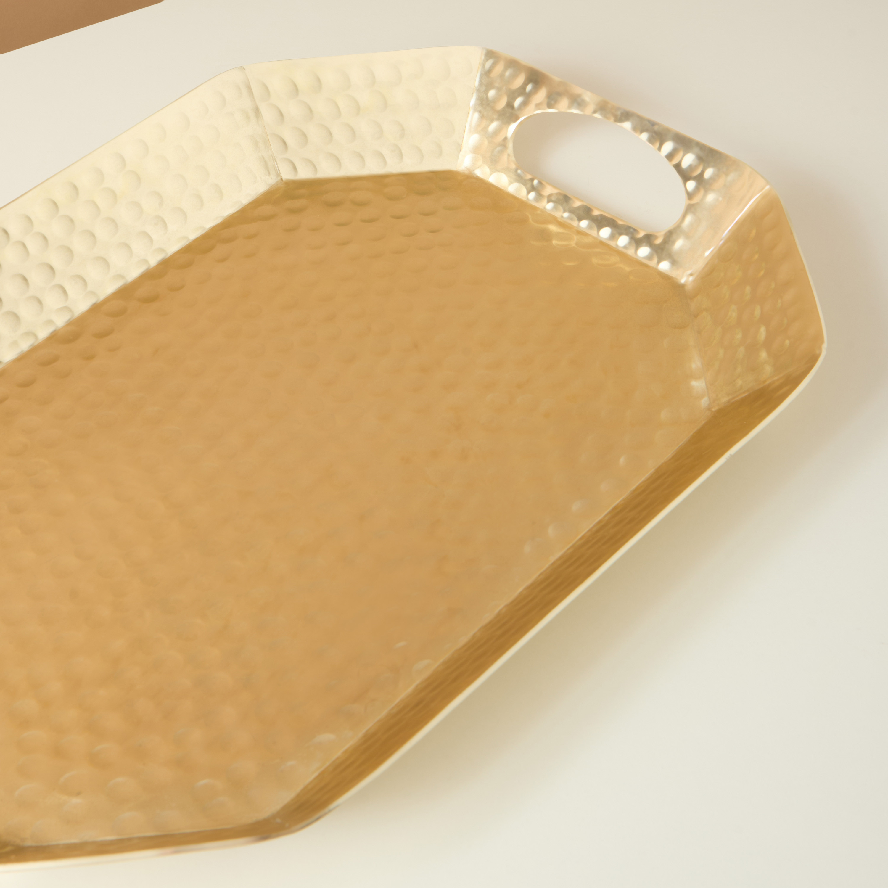 Decorative Hammered Metal Tray - 38x27 cms-household-dining-serveware-servingtrays-image-5