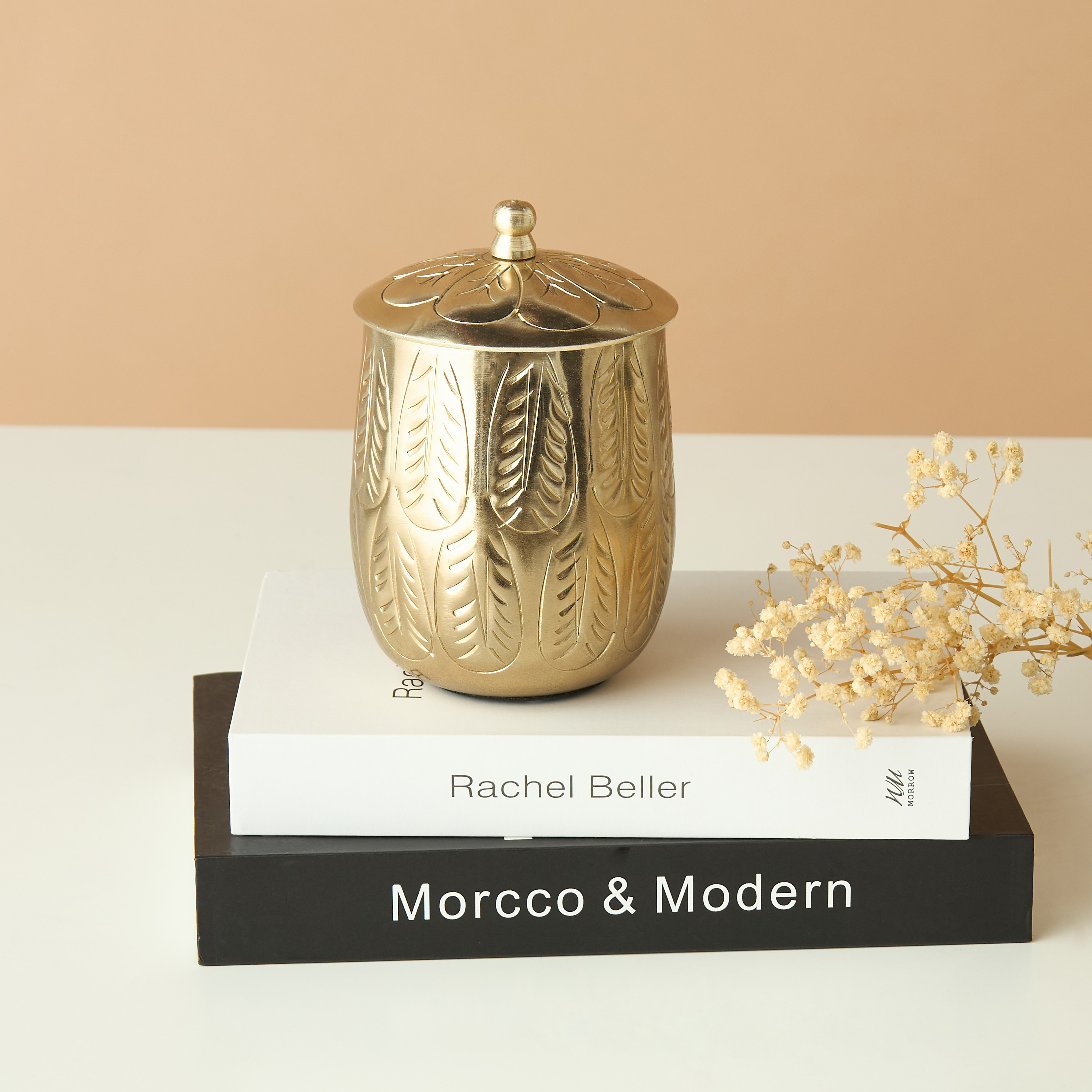 حاوية ديكور ألومنيوم بارزة الملمس - 10x10x15 سم-household-decor-decorativeobjectsandsculptures-image-1