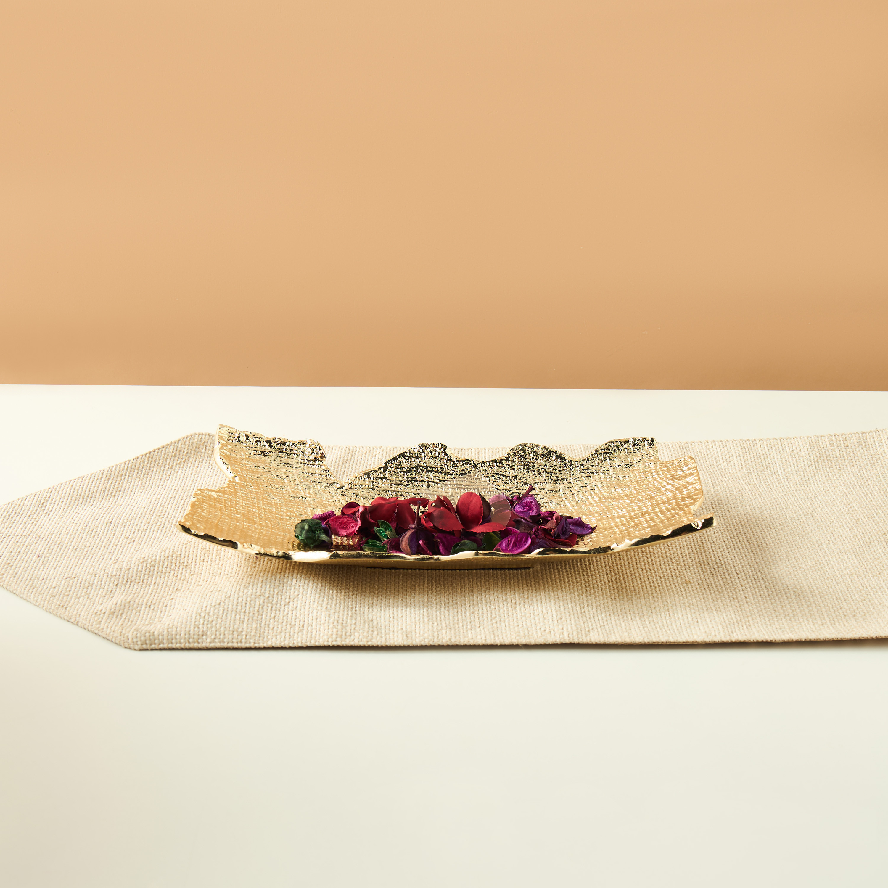 Textured Decorative Tray - 34x18x6 cms-household-dining-serveware-servingtrays-image-1