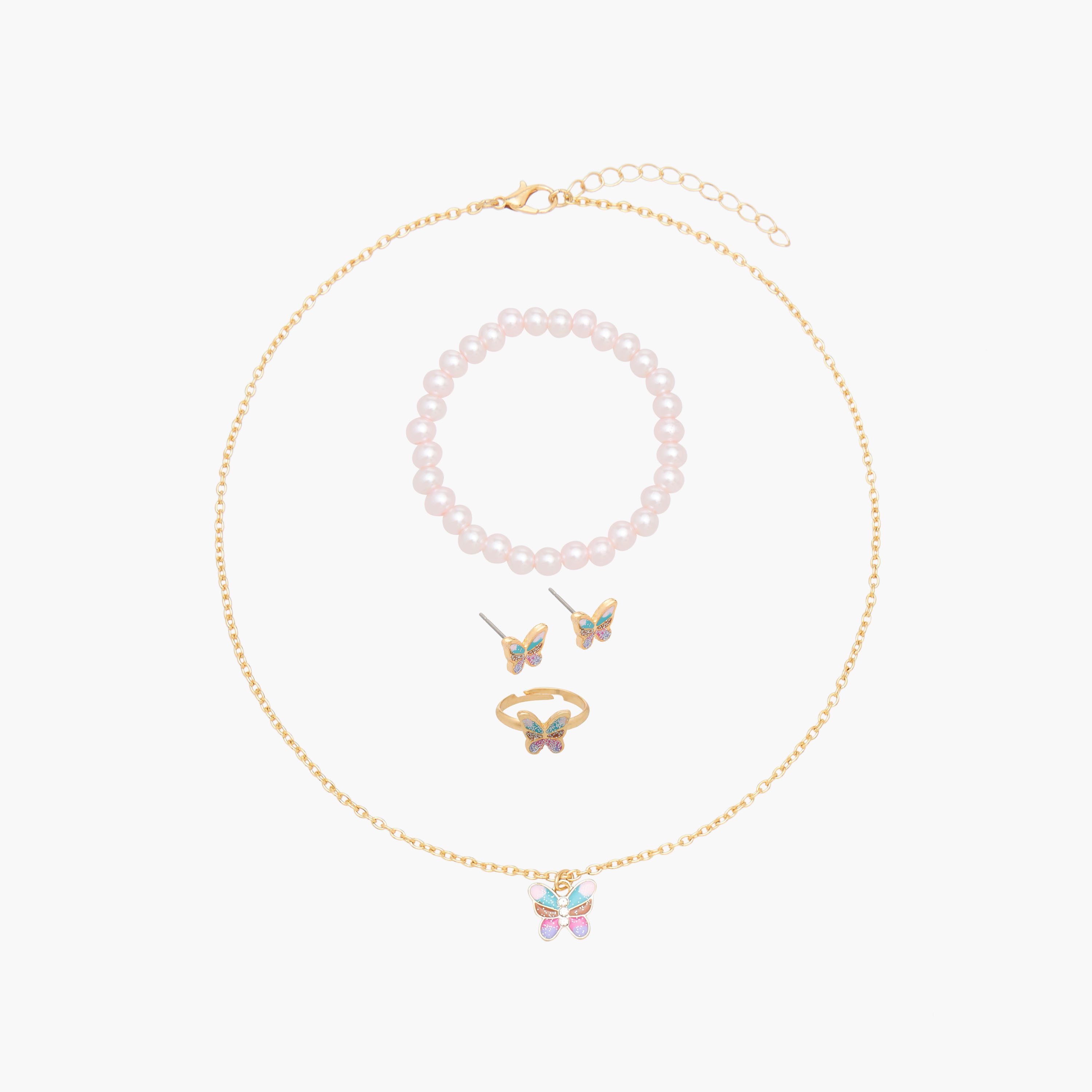 Flora Bella Butterfly Embellished 4-Piece Jewellery Set-girls-accessories-jewellery-image-1