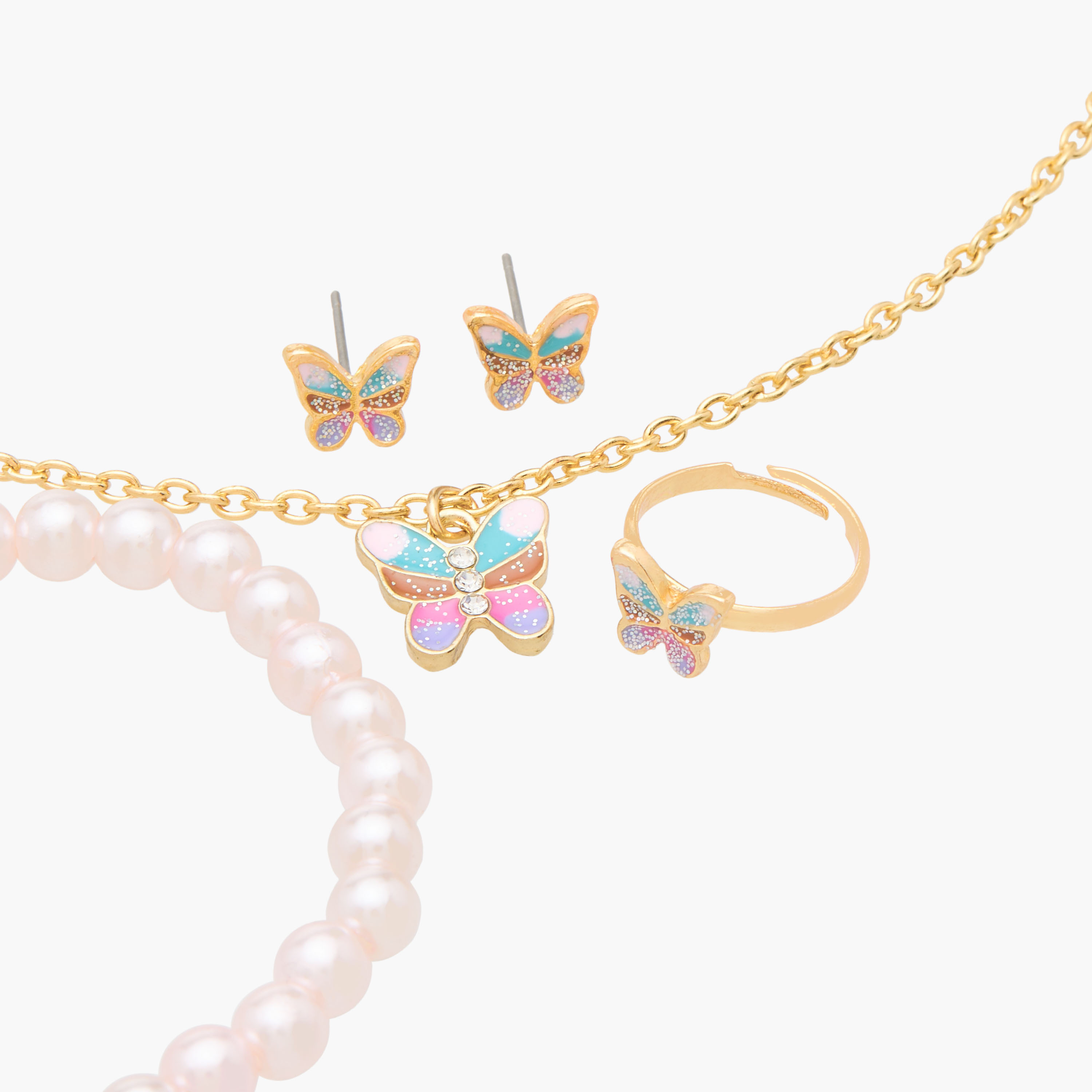 Flora Bella Butterfly Embellished 4-Piece Jewellery Set-girls-accessories-jewellery-image-3