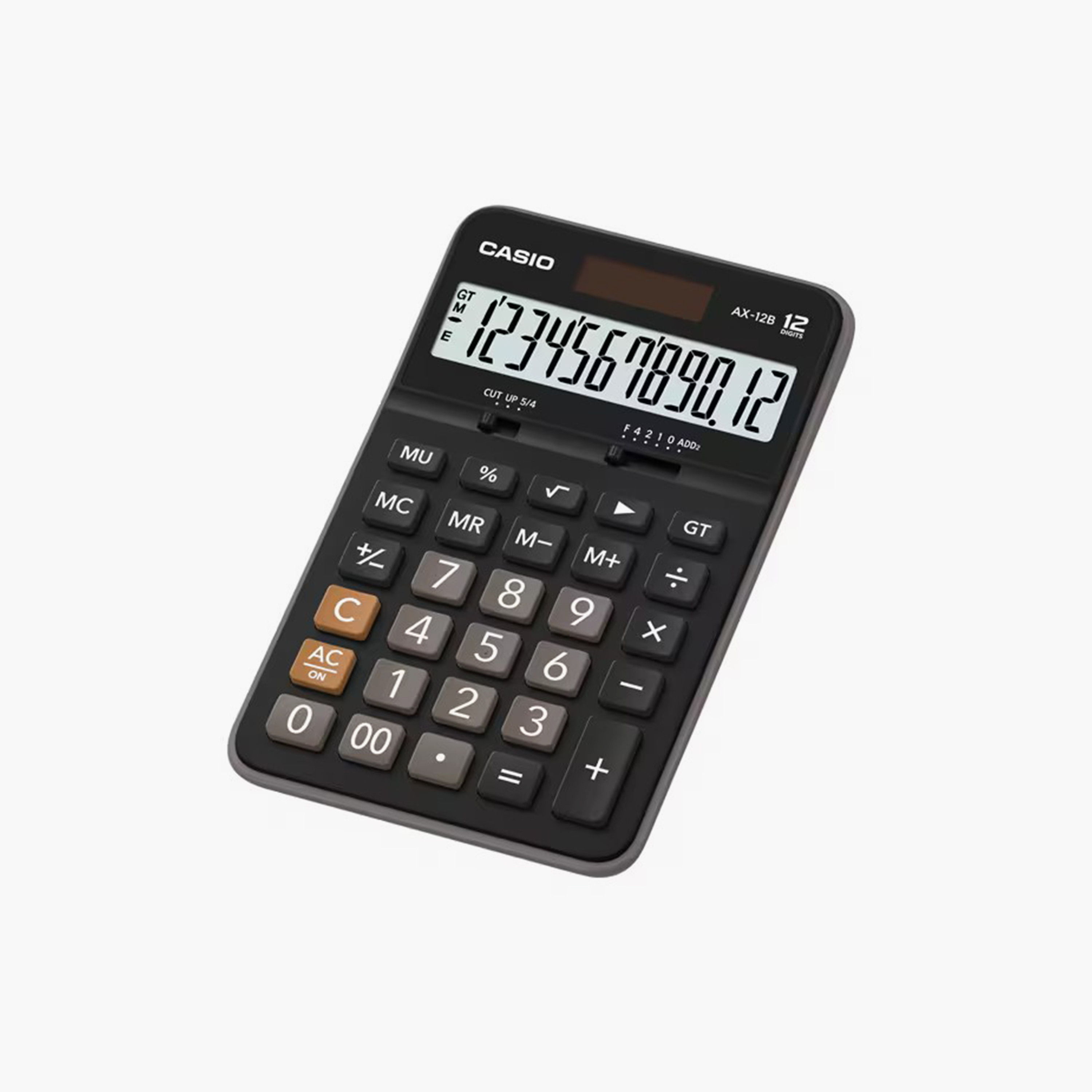 Casio AX-12B-W-DC Black Compact Desk Type Calculator-school-stationery-calculators-image-1