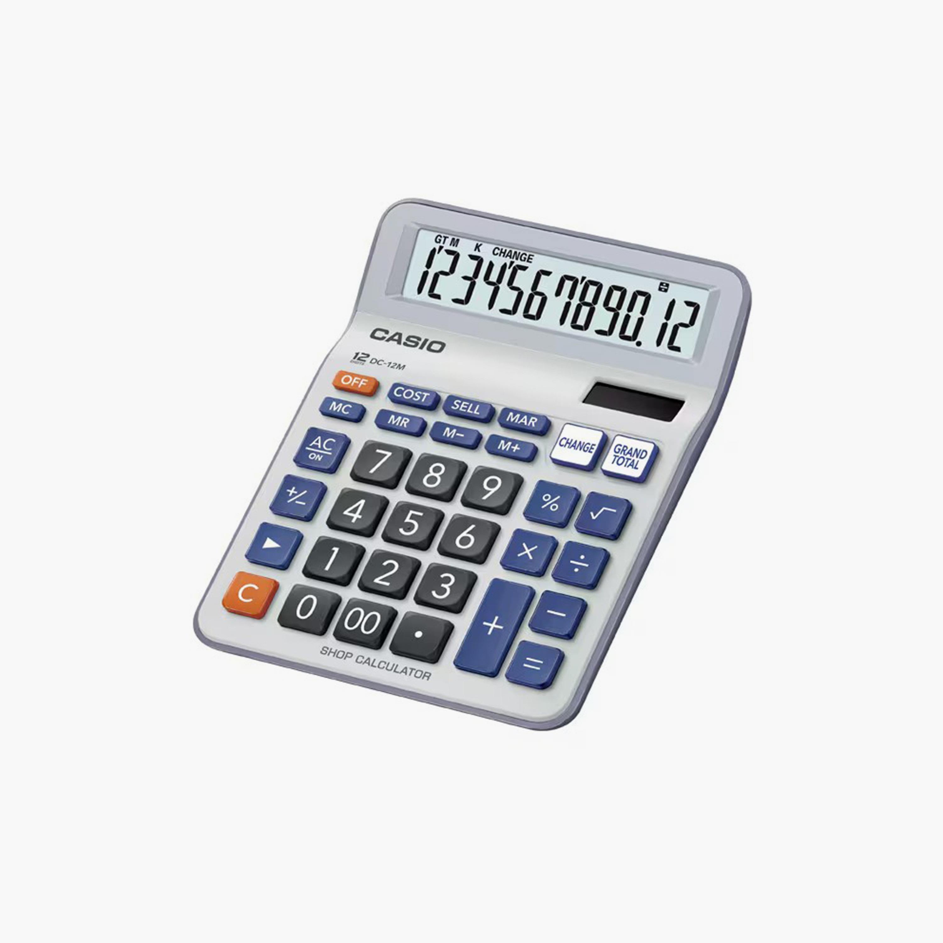 آلة حاسبة بشاشة عرض بزاوية بيضاء من كاسيو DC-12M-W-DP-school-stationery-calculators-image-1