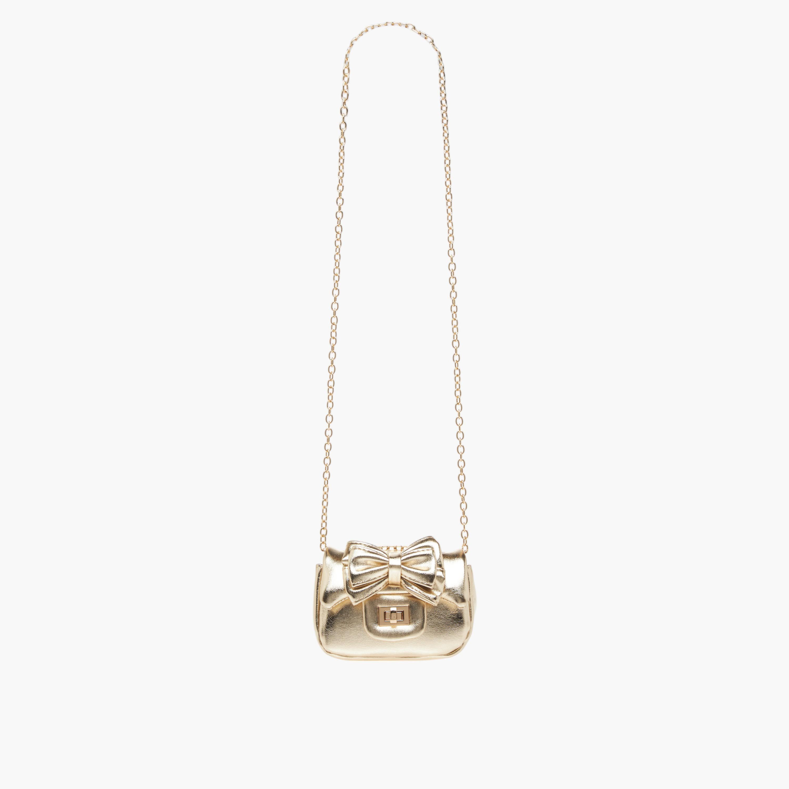 Celeste Bow Accent Crossbody Bag with Chain Strap and Twist Lock Closure-girls-accessories-bags-image-2