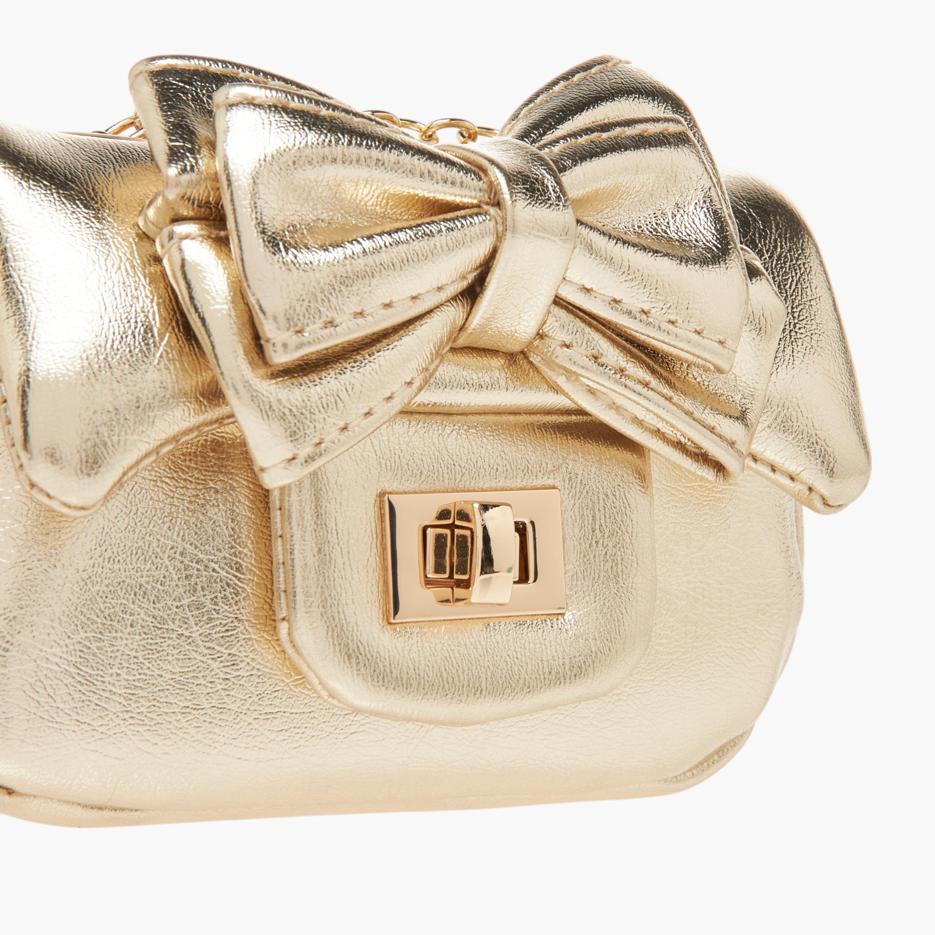 Celeste Bow Accent Crossbody Bag with Chain Strap and Twist Lock Closure-girls-accessories-bags-image-5