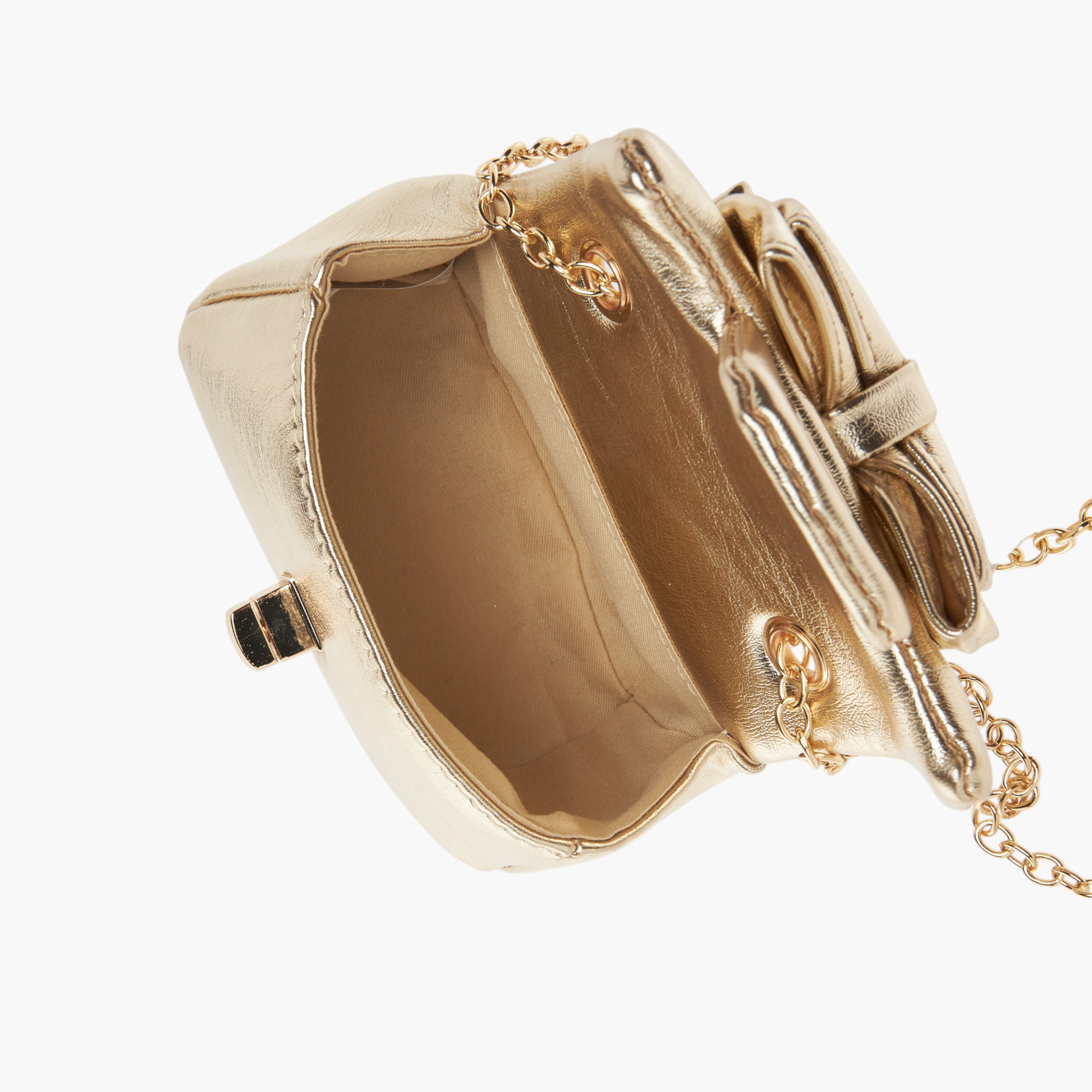 Celeste Bow Accent Crossbody Bag with Chain Strap and Twist Lock Closure-girls-accessories-bags-image-7
