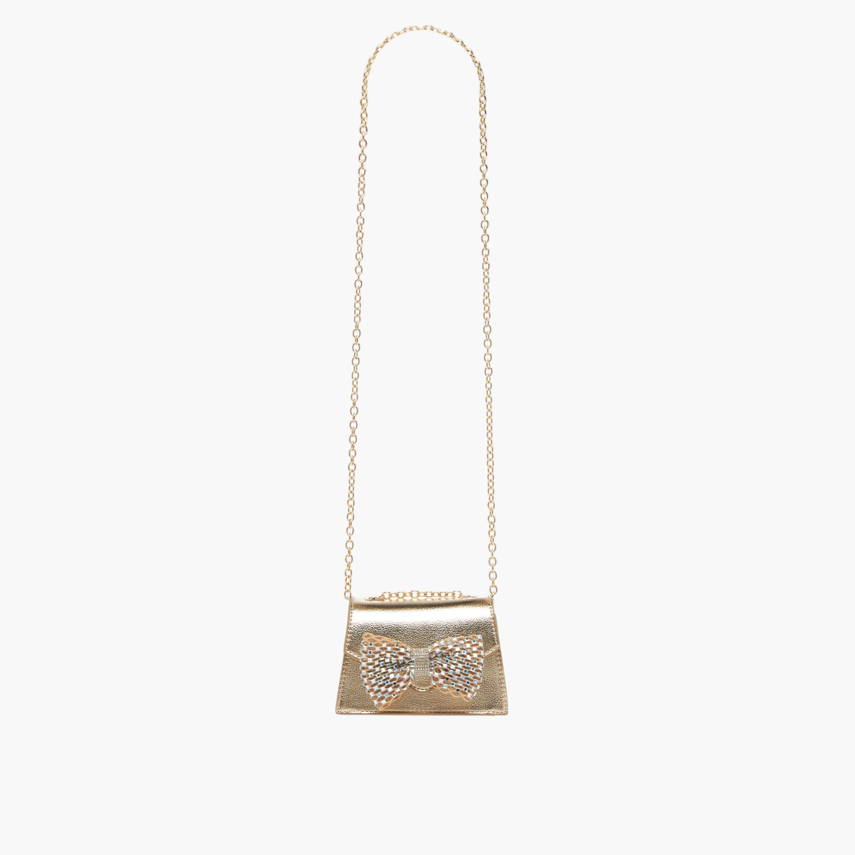 Celeste Bow Embellished Crossbody Bag with Chain Strap and Button Closure-girls-accessories-bags-image-2