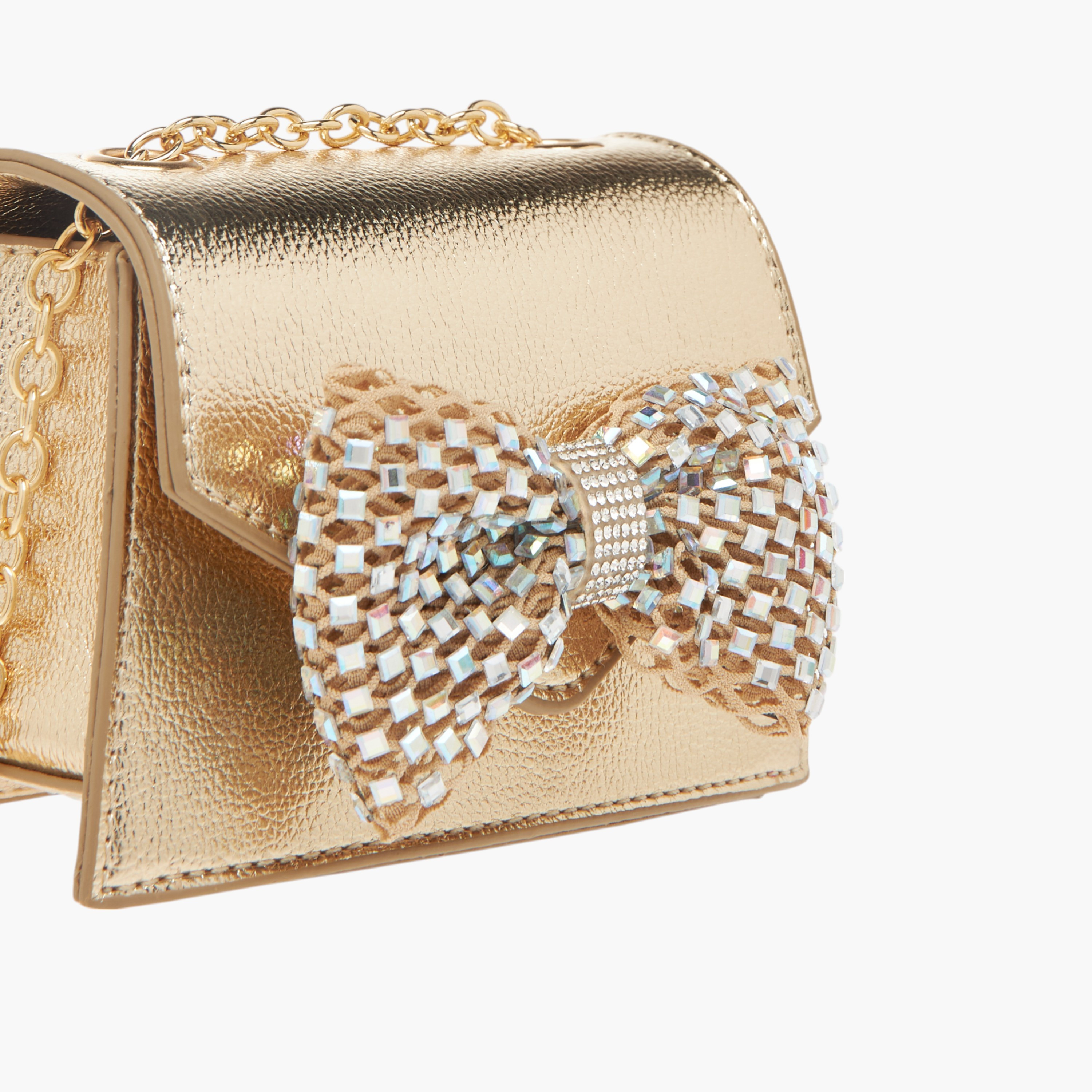 Celeste Bow Embellished Crossbody Bag with Chain Strap and Button Closure-girls-accessories-bags-image-5