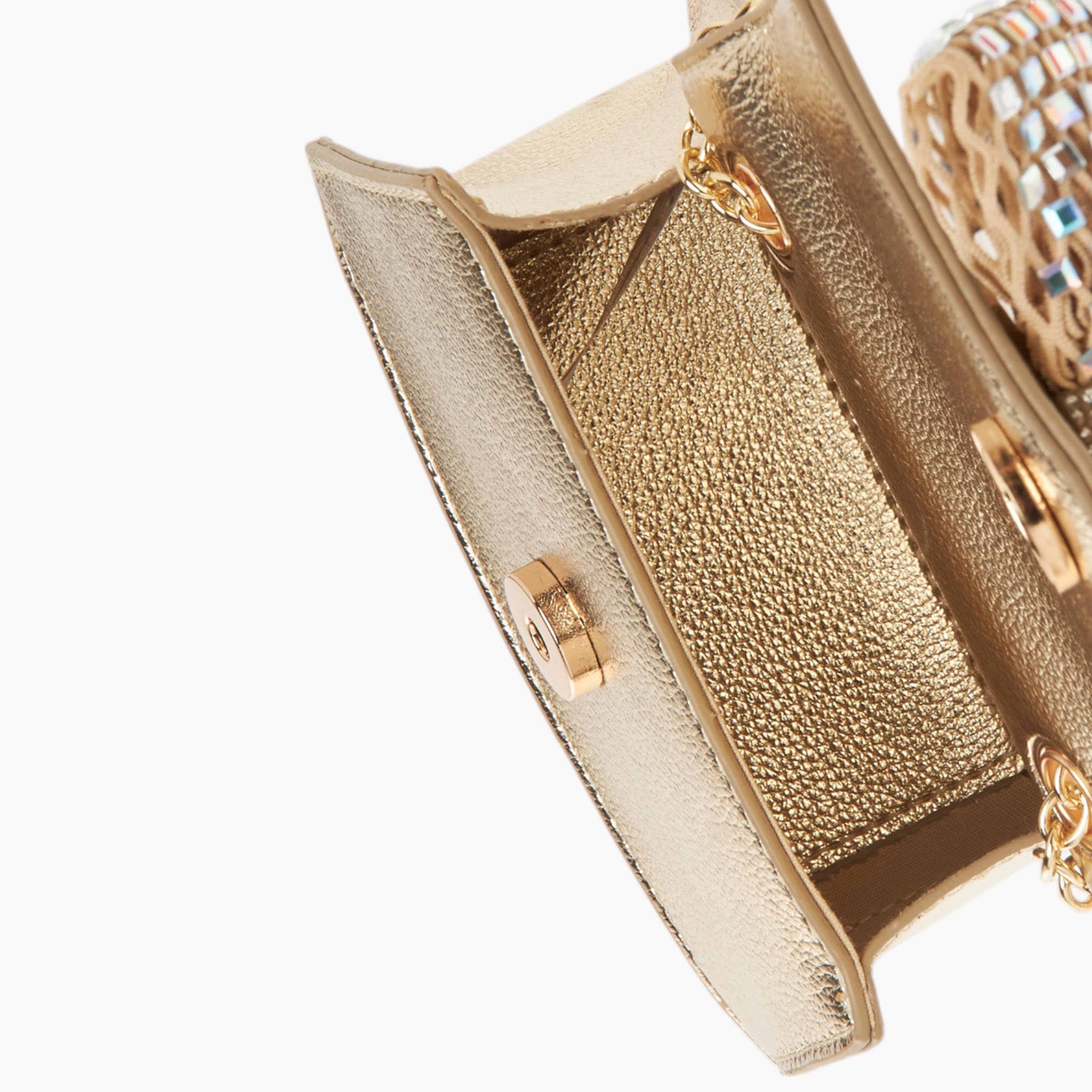 Celeste Bow Embellished Crossbody Bag with Chain Strap and Button Closure-girls-accessories-bags-image-7